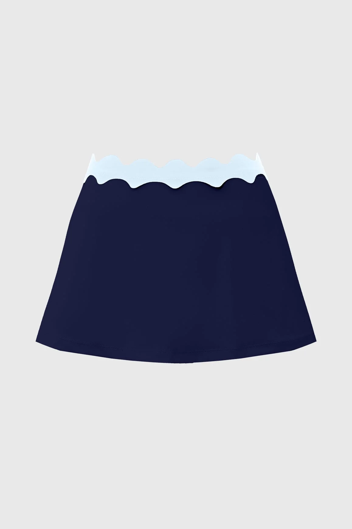 Riviera Scallop Contrast Skirt