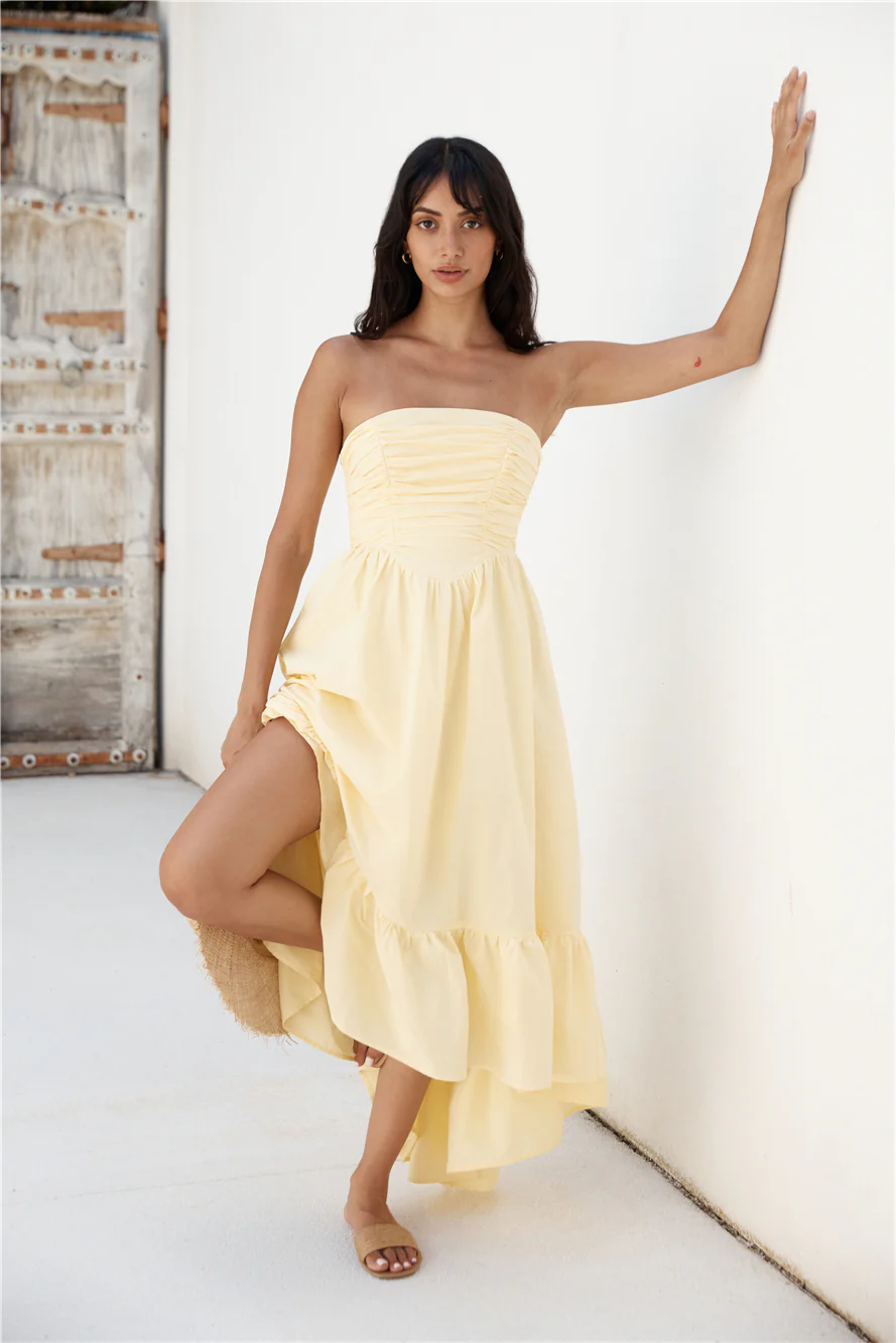 Love In The Summer Maxi Dress Yellow