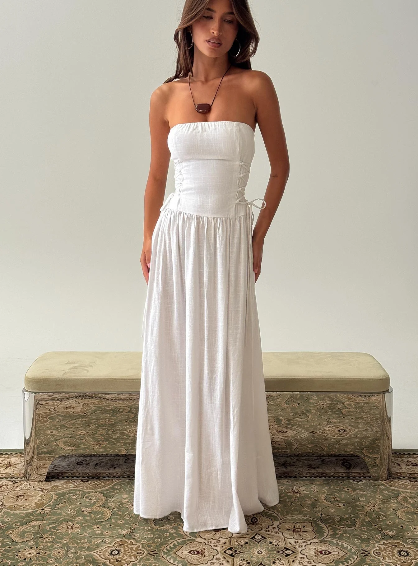 So Far So Good Maxi Dress White