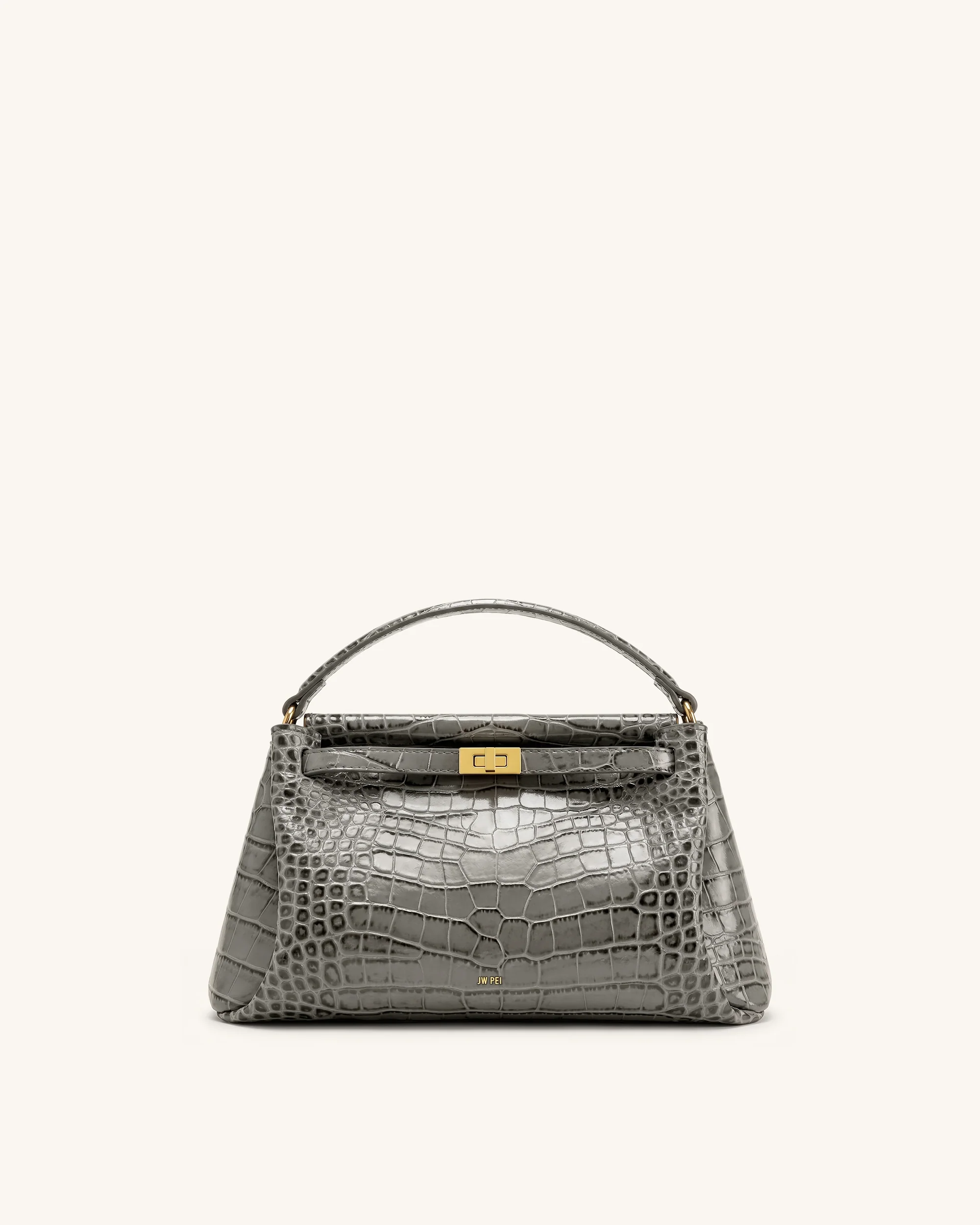 Carmen Top Handle Bag - Grey Croc