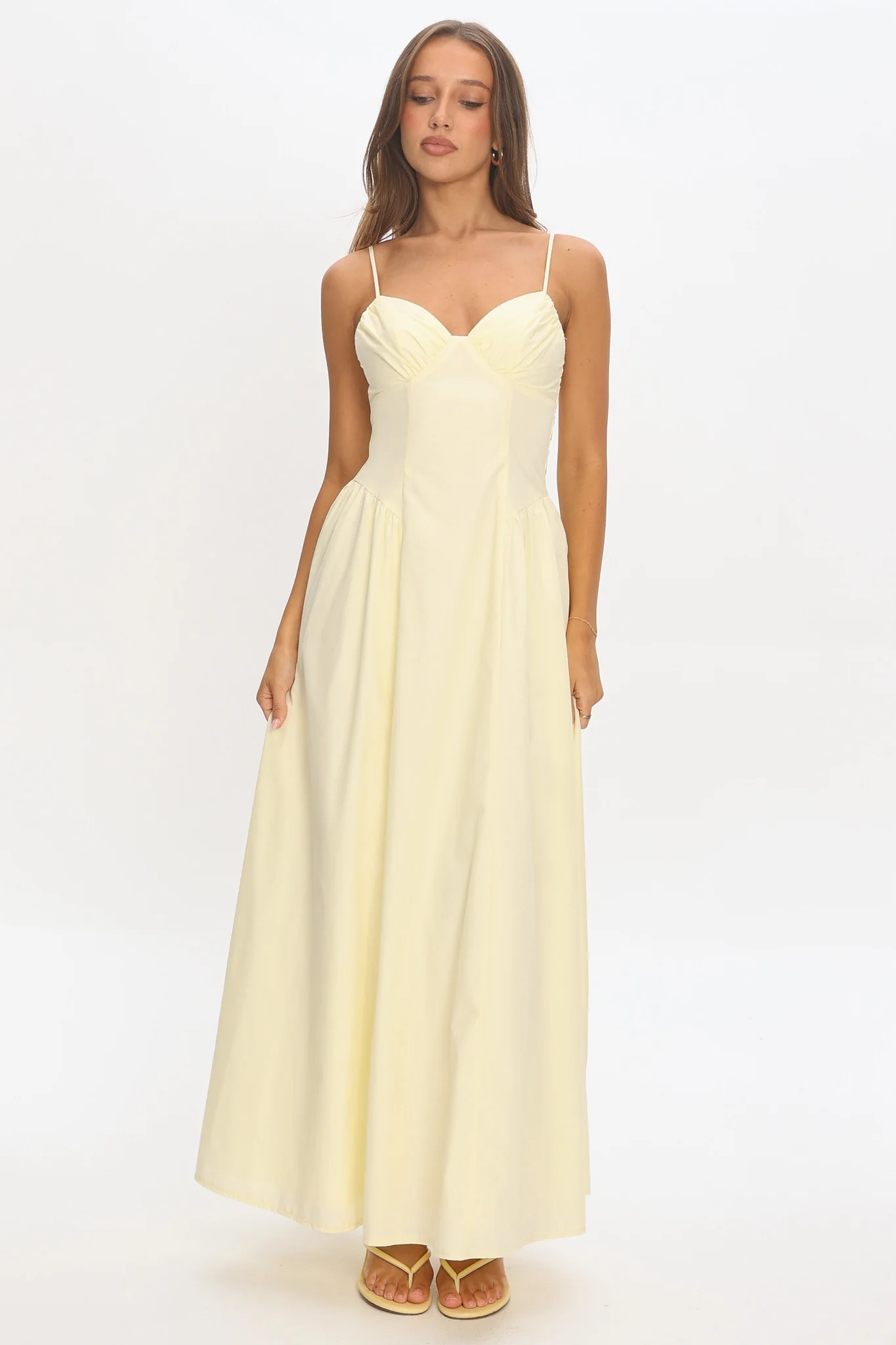 Honeymoon Avenue Twist Maxi Dress Butter Yellow - luluinthesky