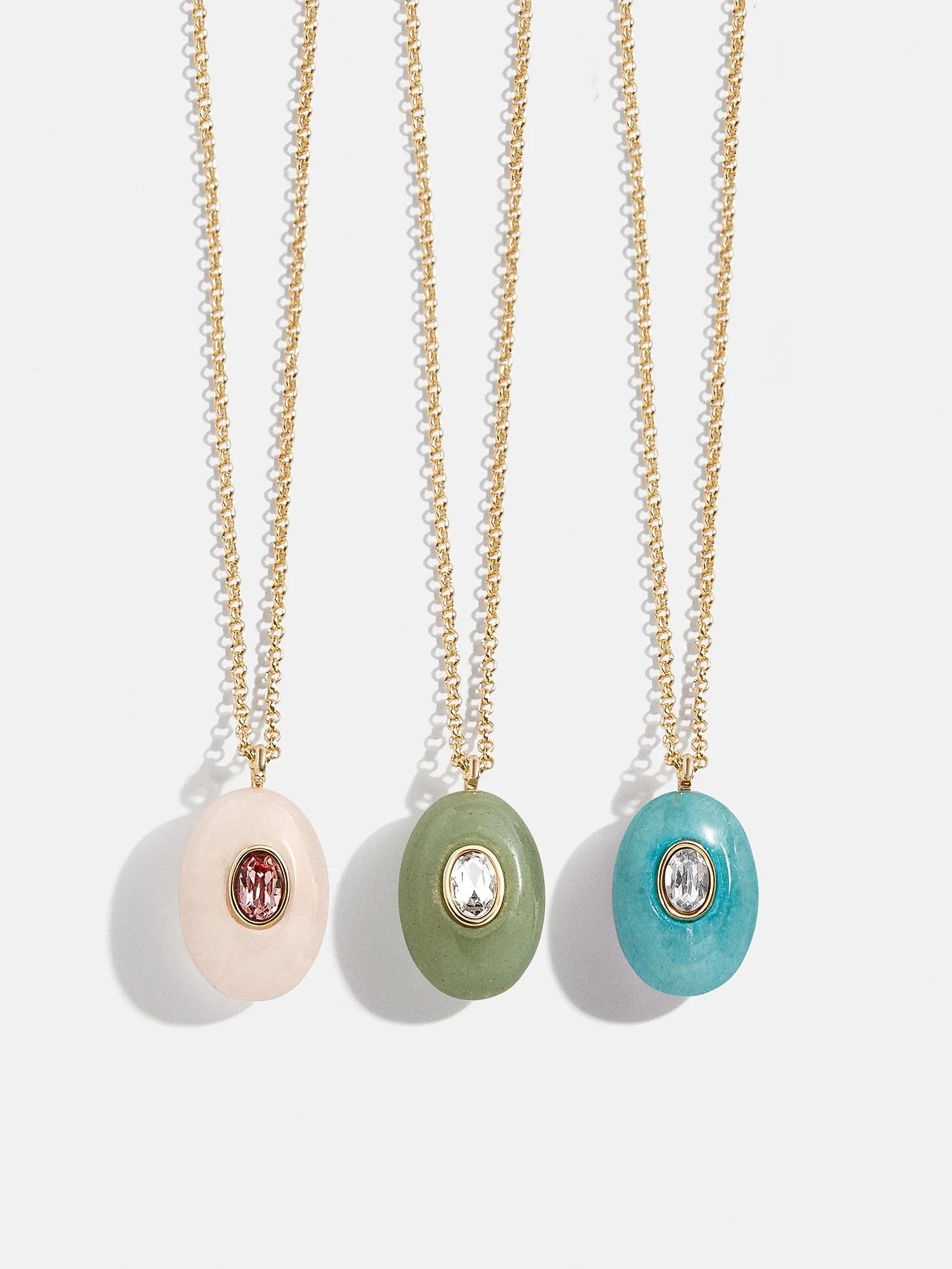 Aura Semi-Precious Pendant Necklace - Jade