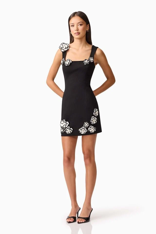 Marina Mini Dress - Black White