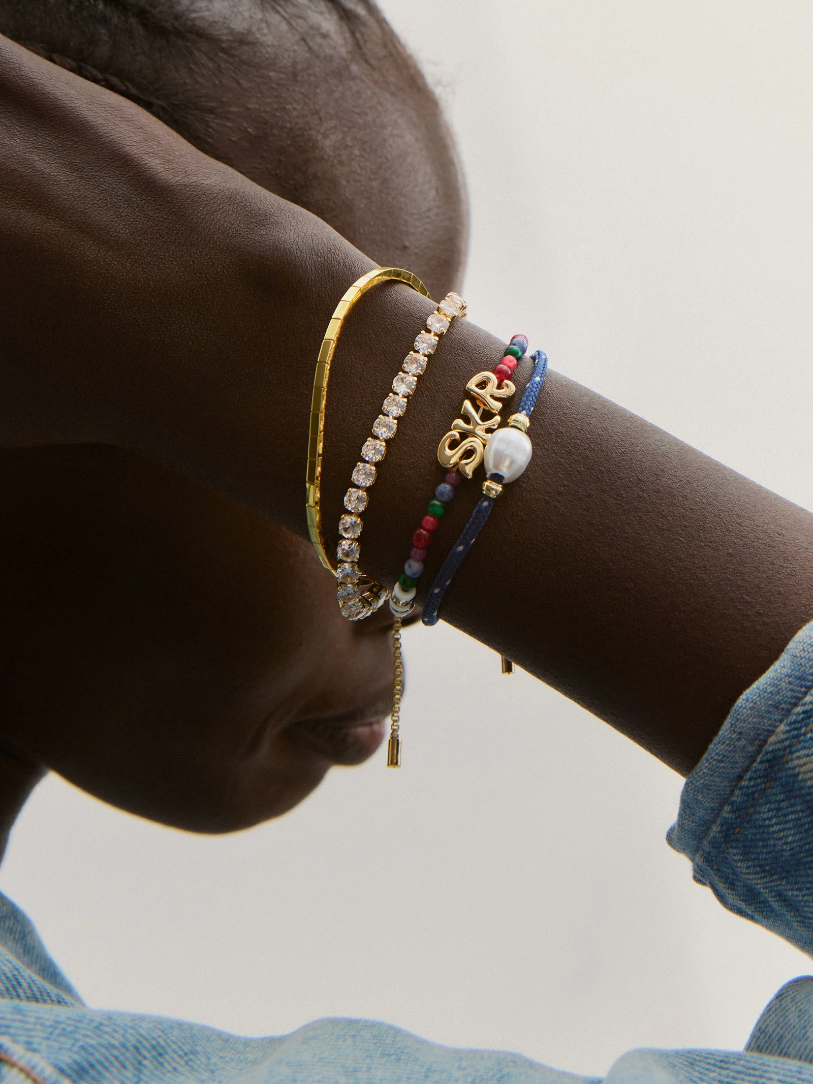 Rowan Semi-Precious Custom Layered Bracelet - St. Barths