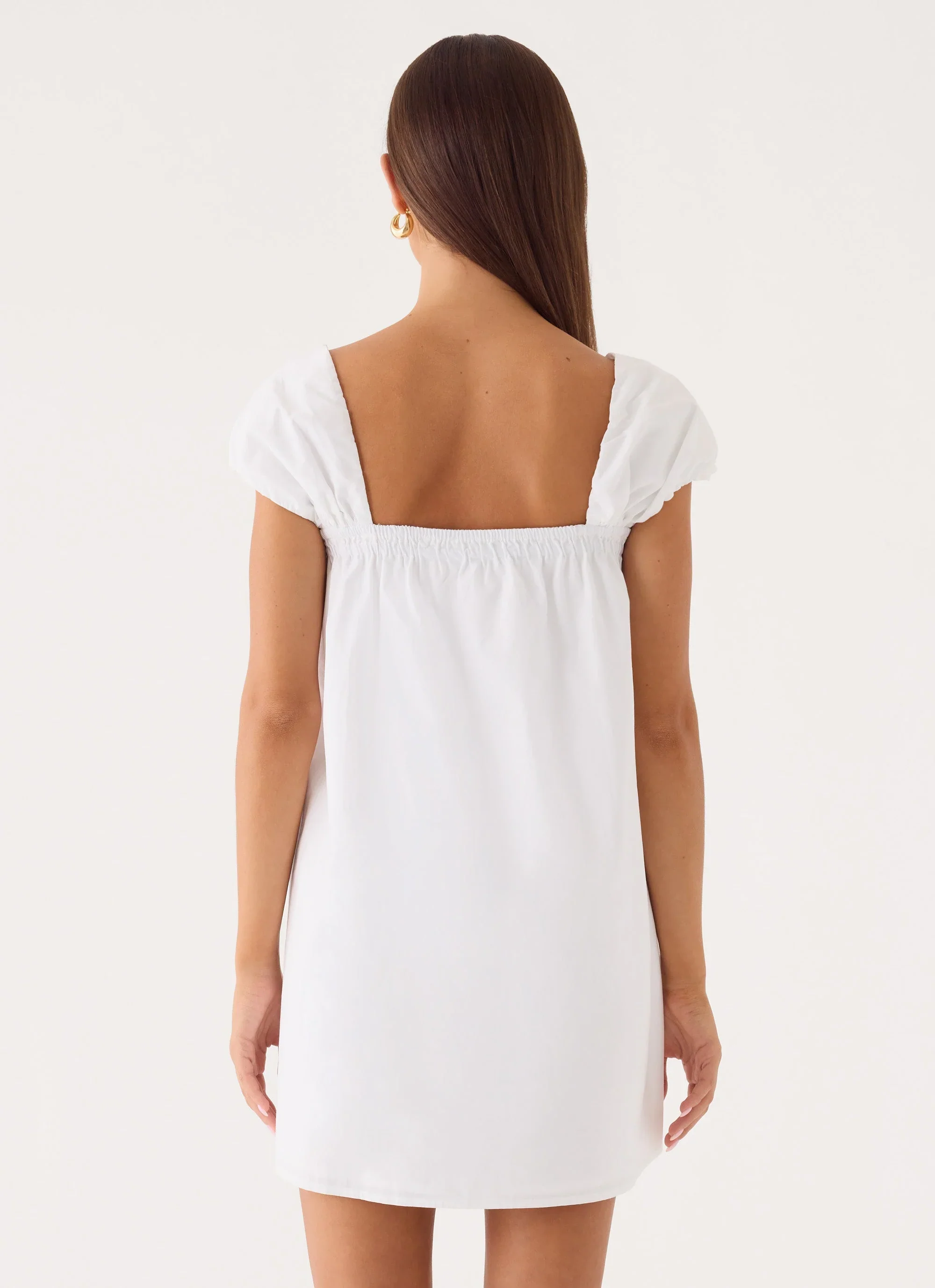 Sugar Blush Cotton Mini Dress - White