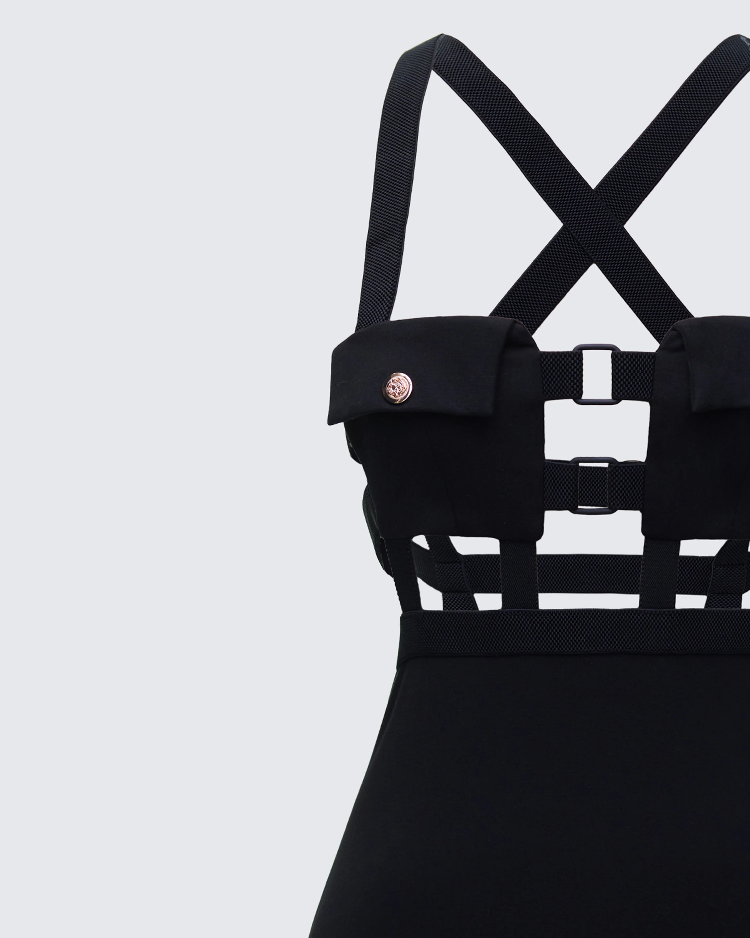 Miranda Black Ponte Mini Dress