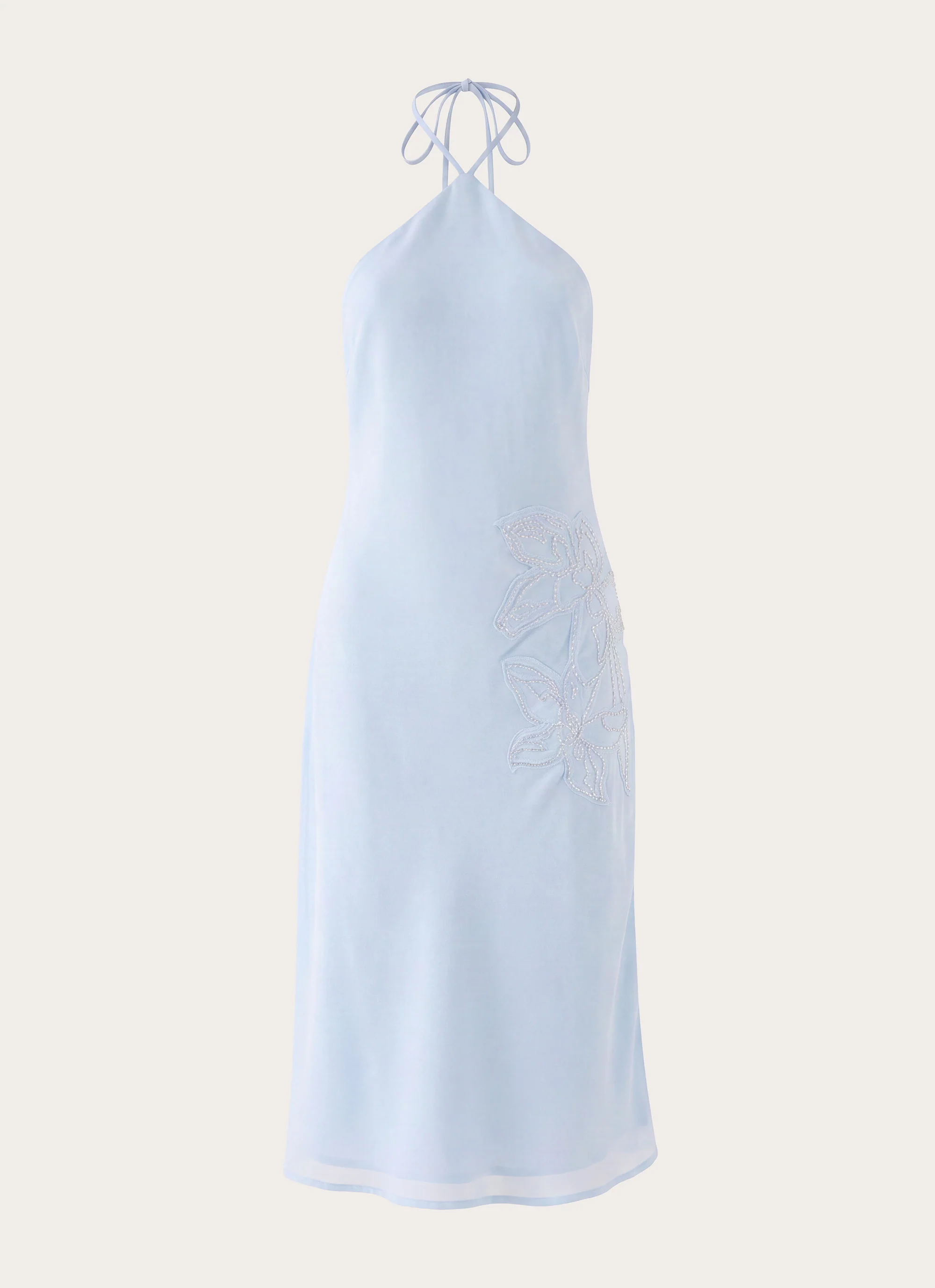 Valeska Beaded Midi Dress - Blue - luluinthesky