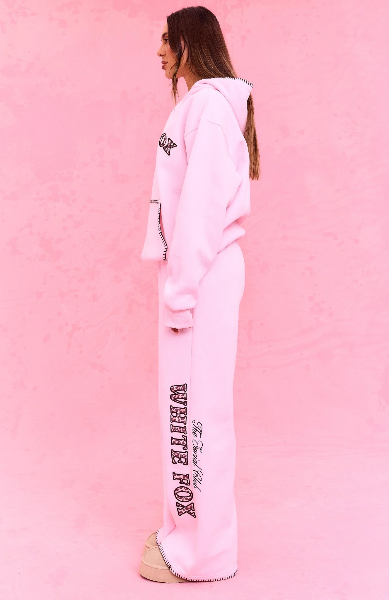 The Social Club Tanya Wide Leg Sweatpants Posy