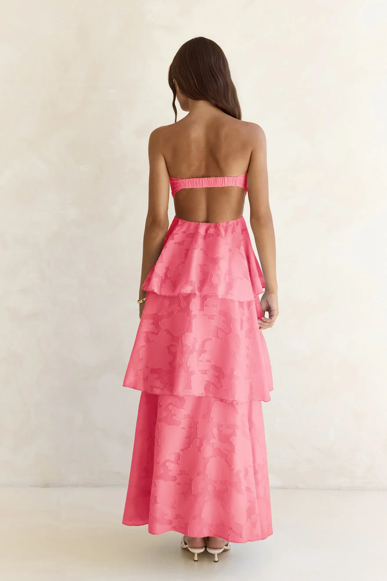 Know Your Heart Strapless Maxi Dress Coral