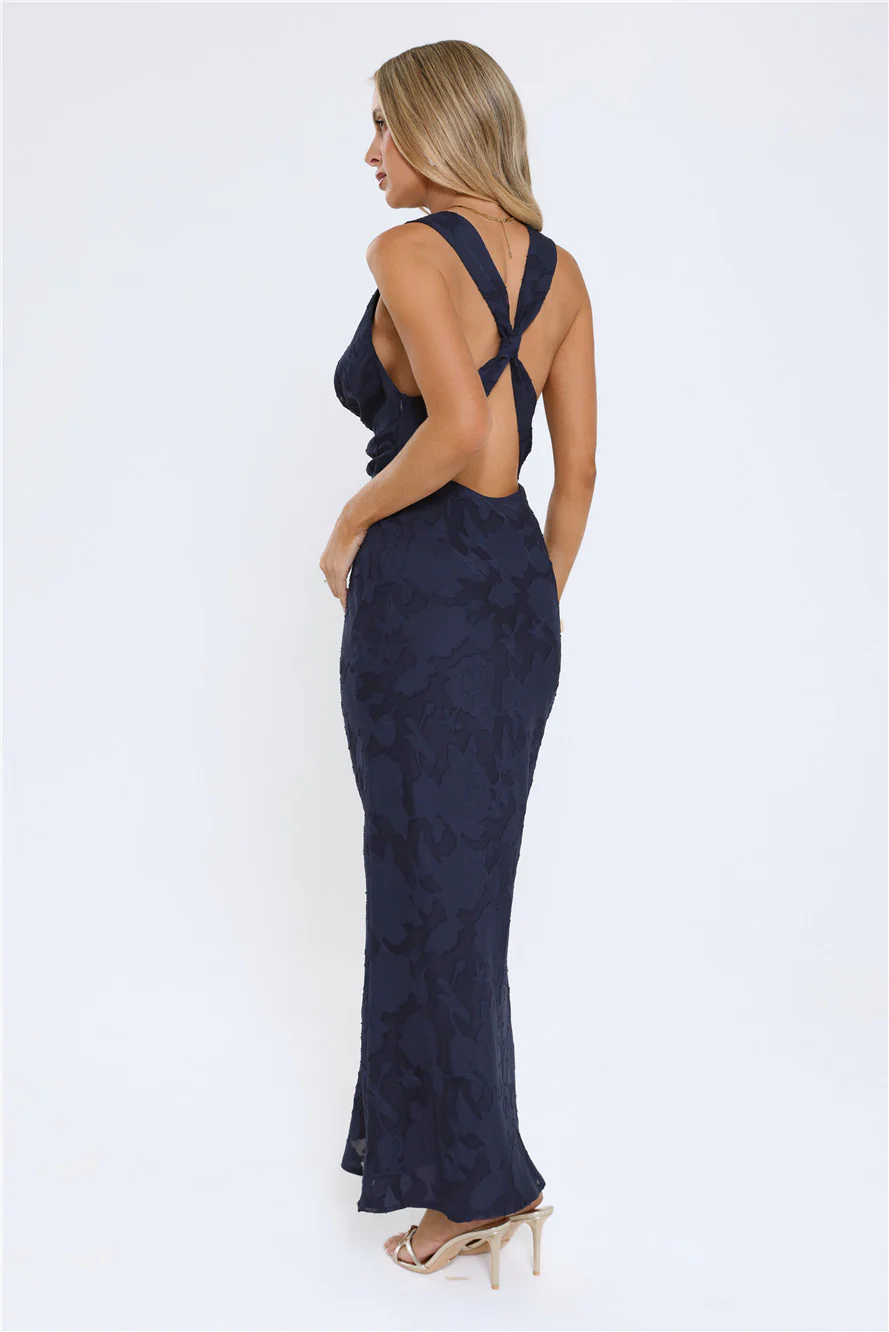 Lasting Luxuries Maxi Dress Navy