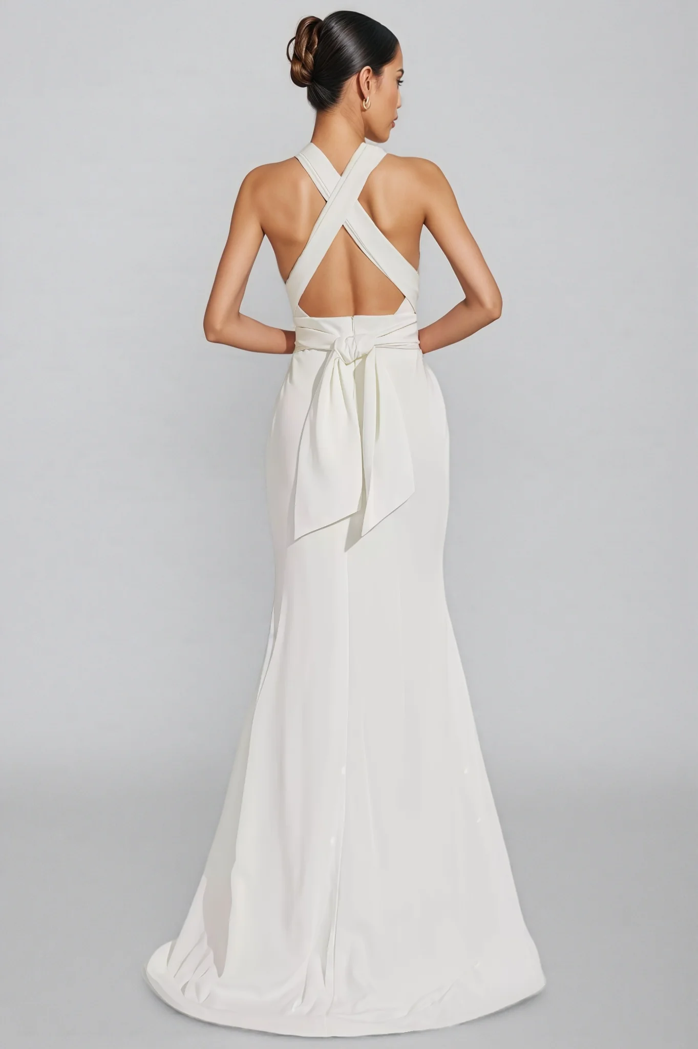 Griffin Hanging Neck Backless Maxi Dress