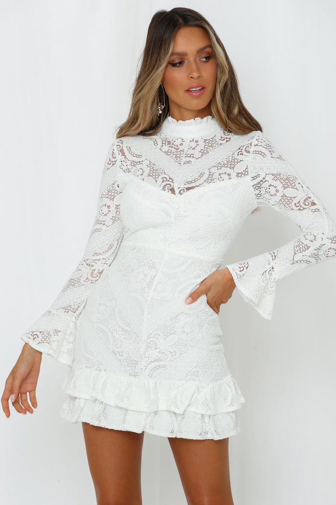 Fleur-De-Lis Dress White