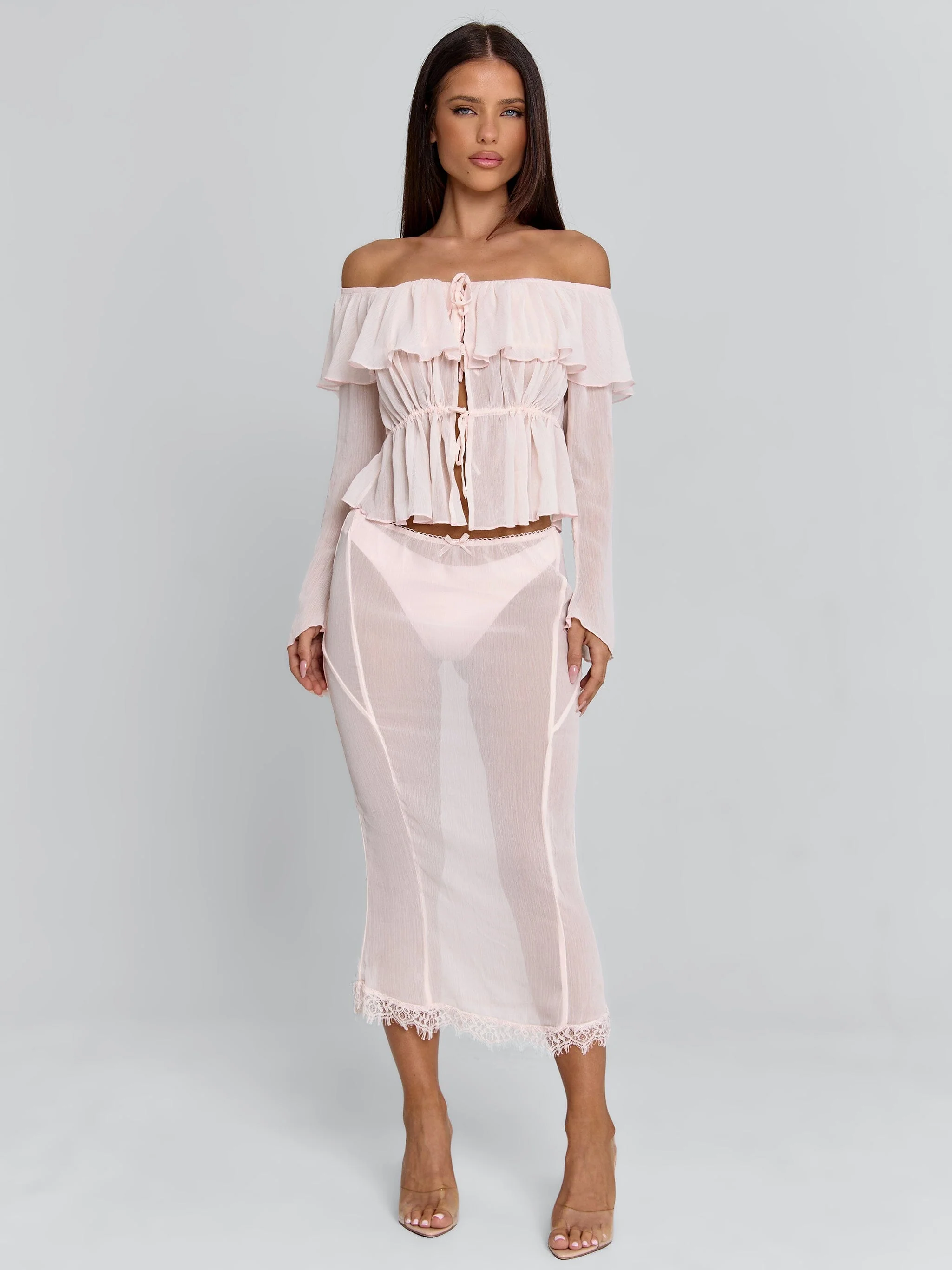 Taraya Midi Skirt Pink