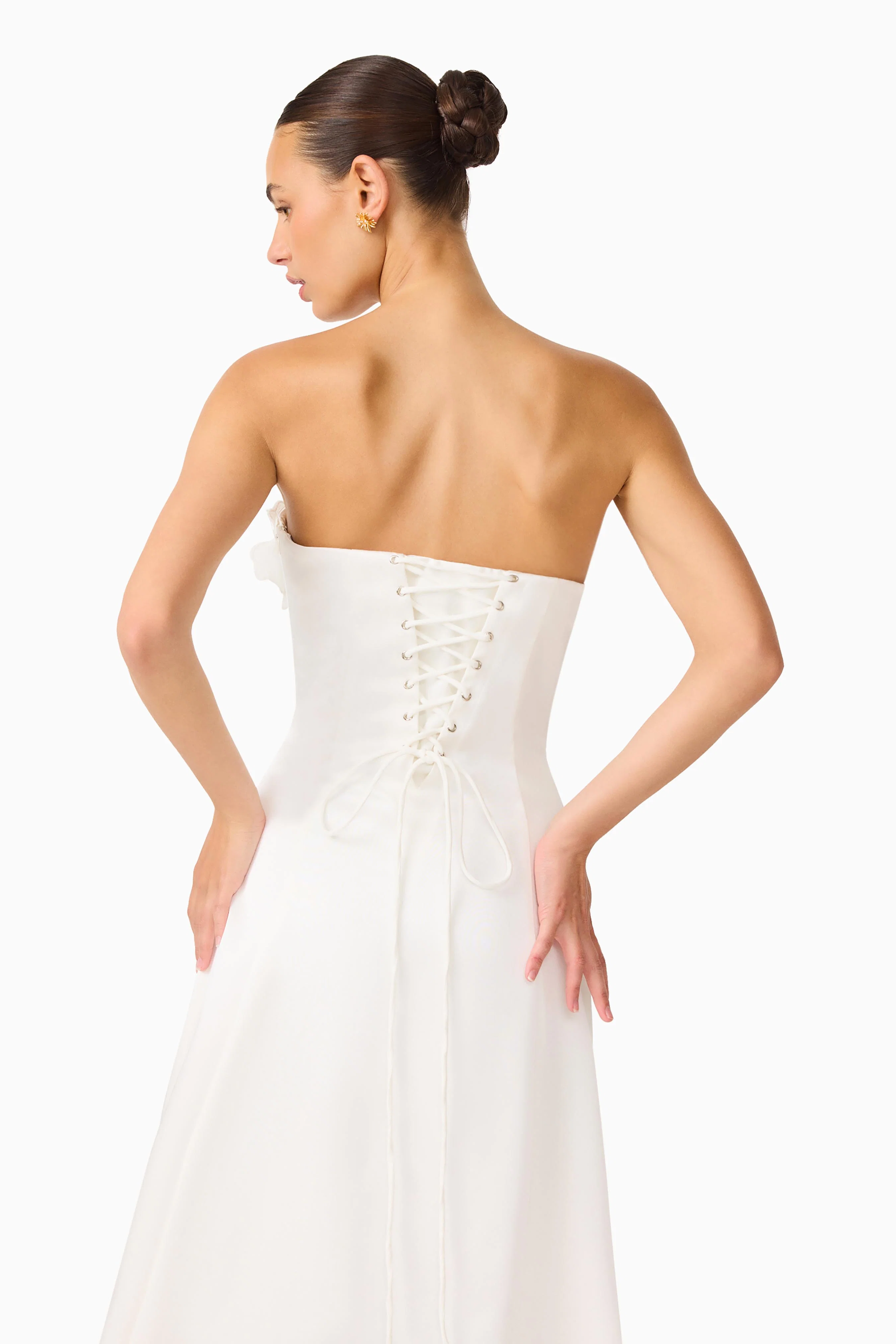 Espera Strapless Gown in White