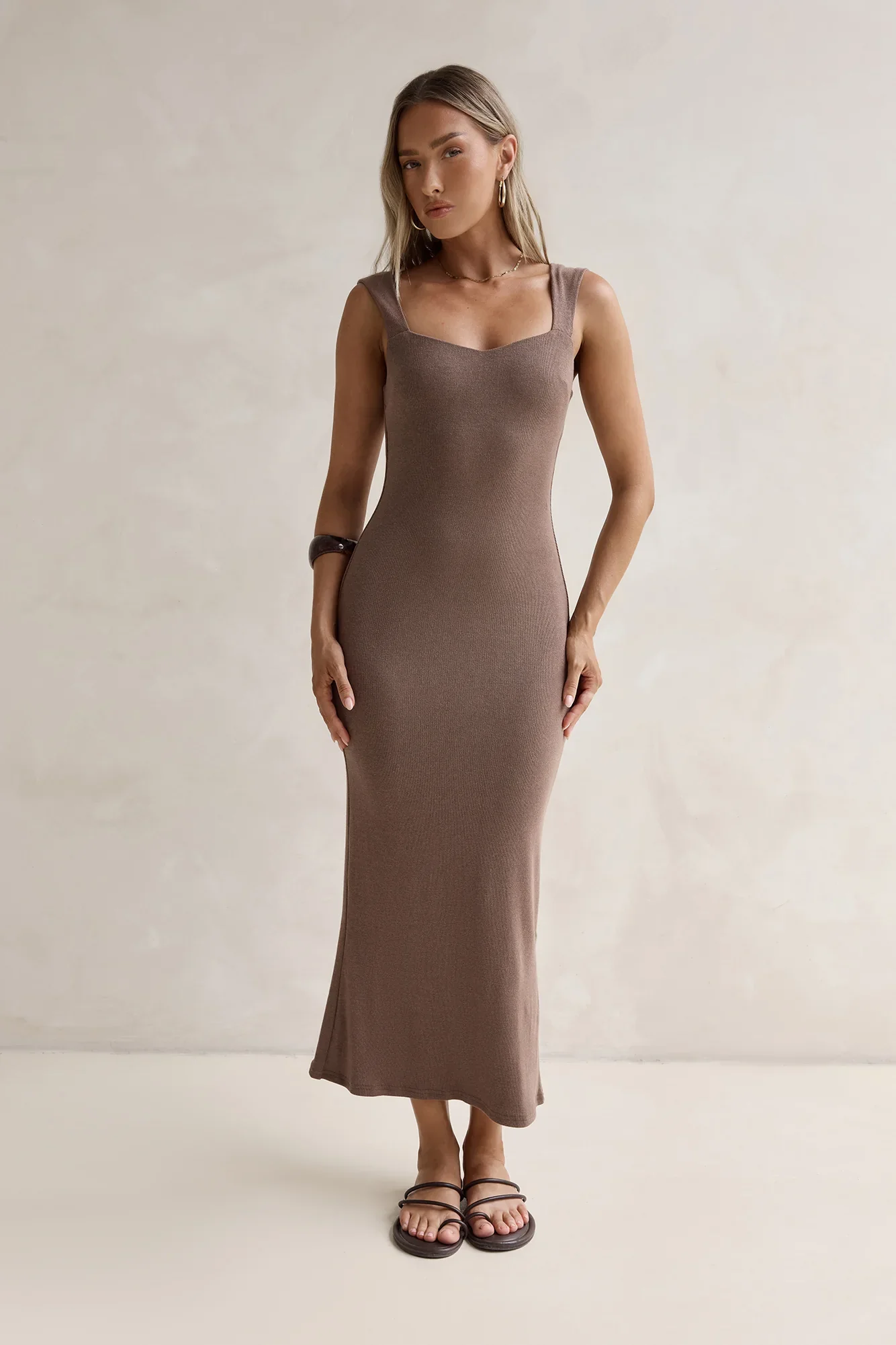 Martini Hour Midi Dress Chocolate