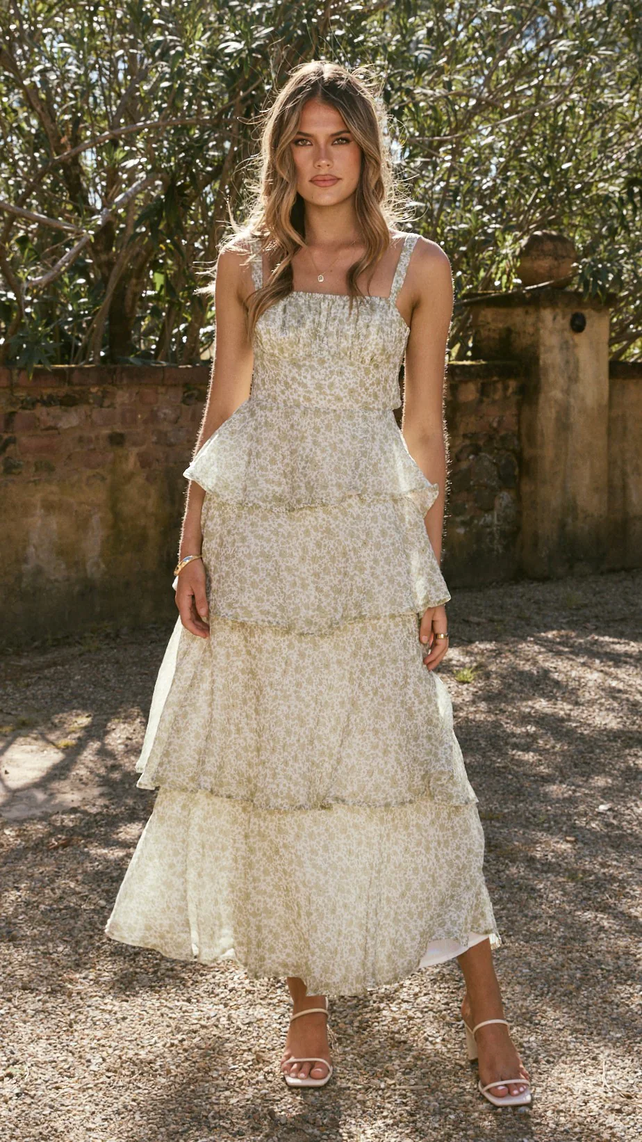 Page Maxi Dress - Green Floral