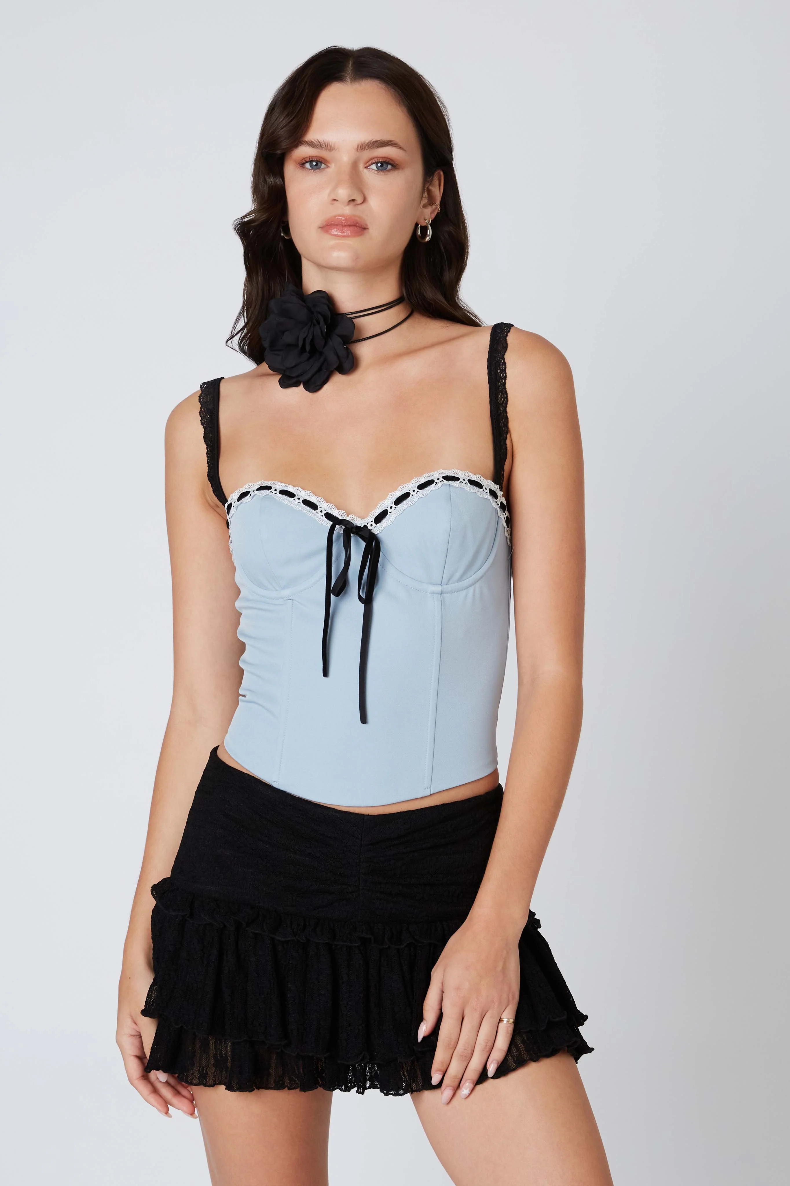 Ribbon Front Corset Top