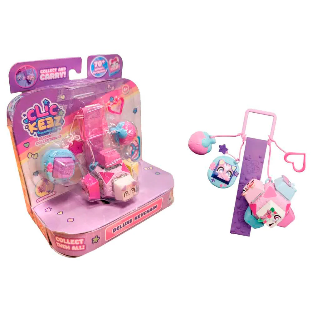 Clickeez: Keychain Cube Portable Click Fidget Toy Assorted