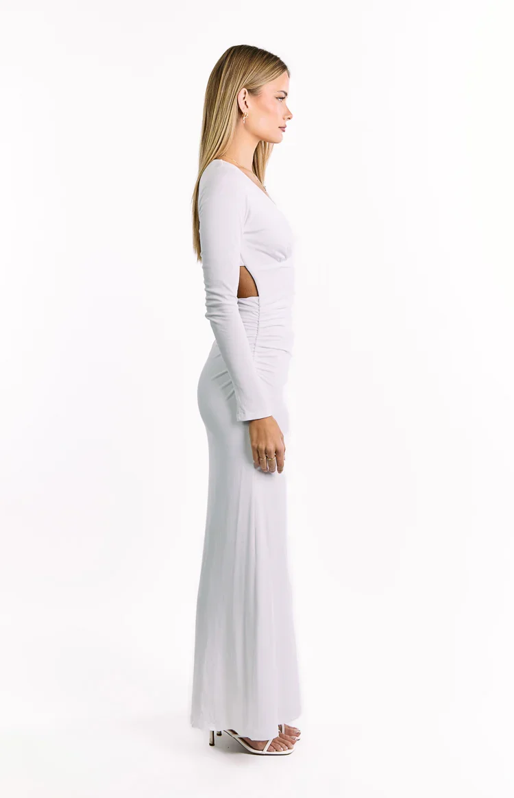 Grayson White Long Sleeve Maxi Dress