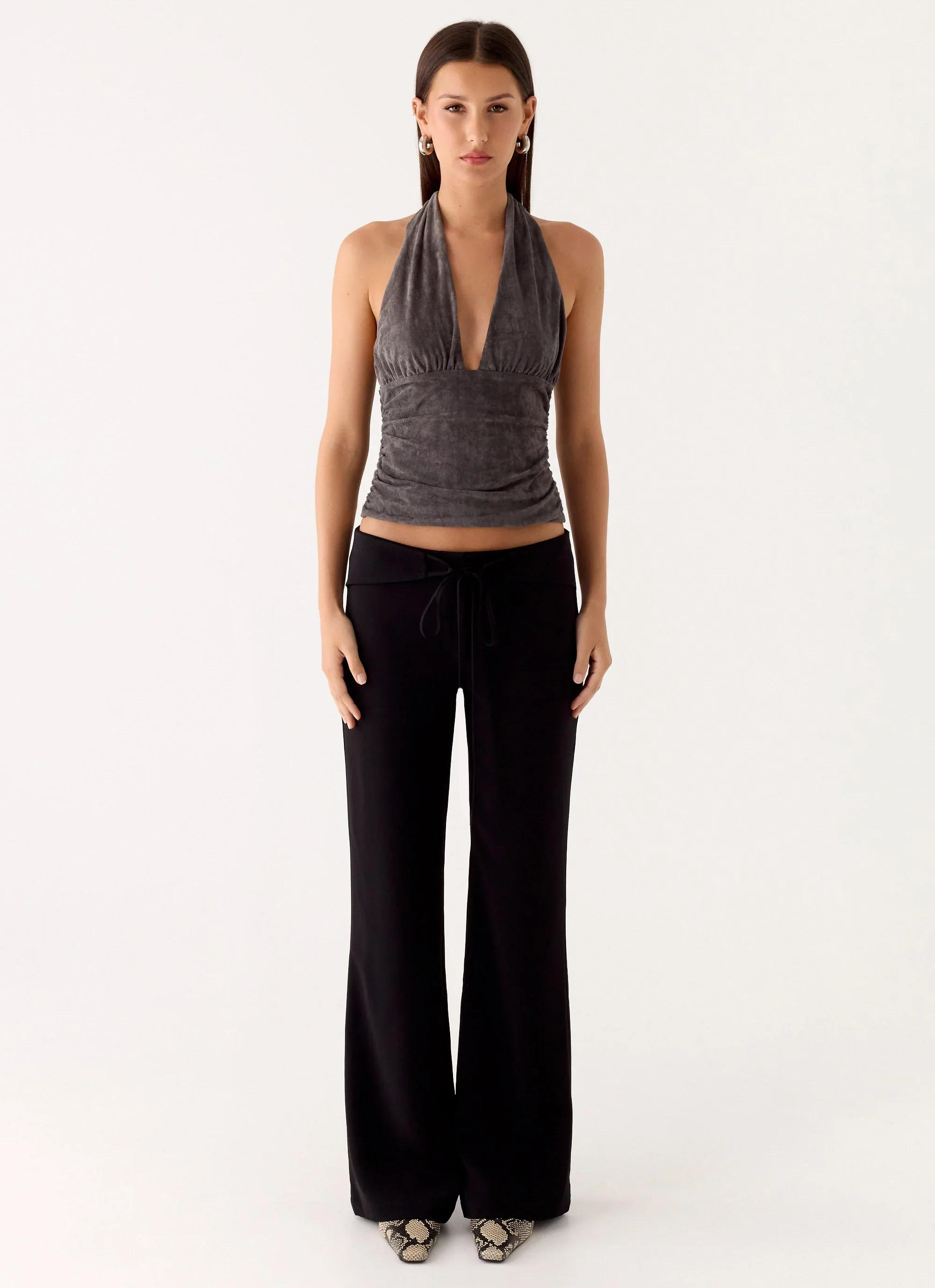 Aylssa Halter Top - Ash