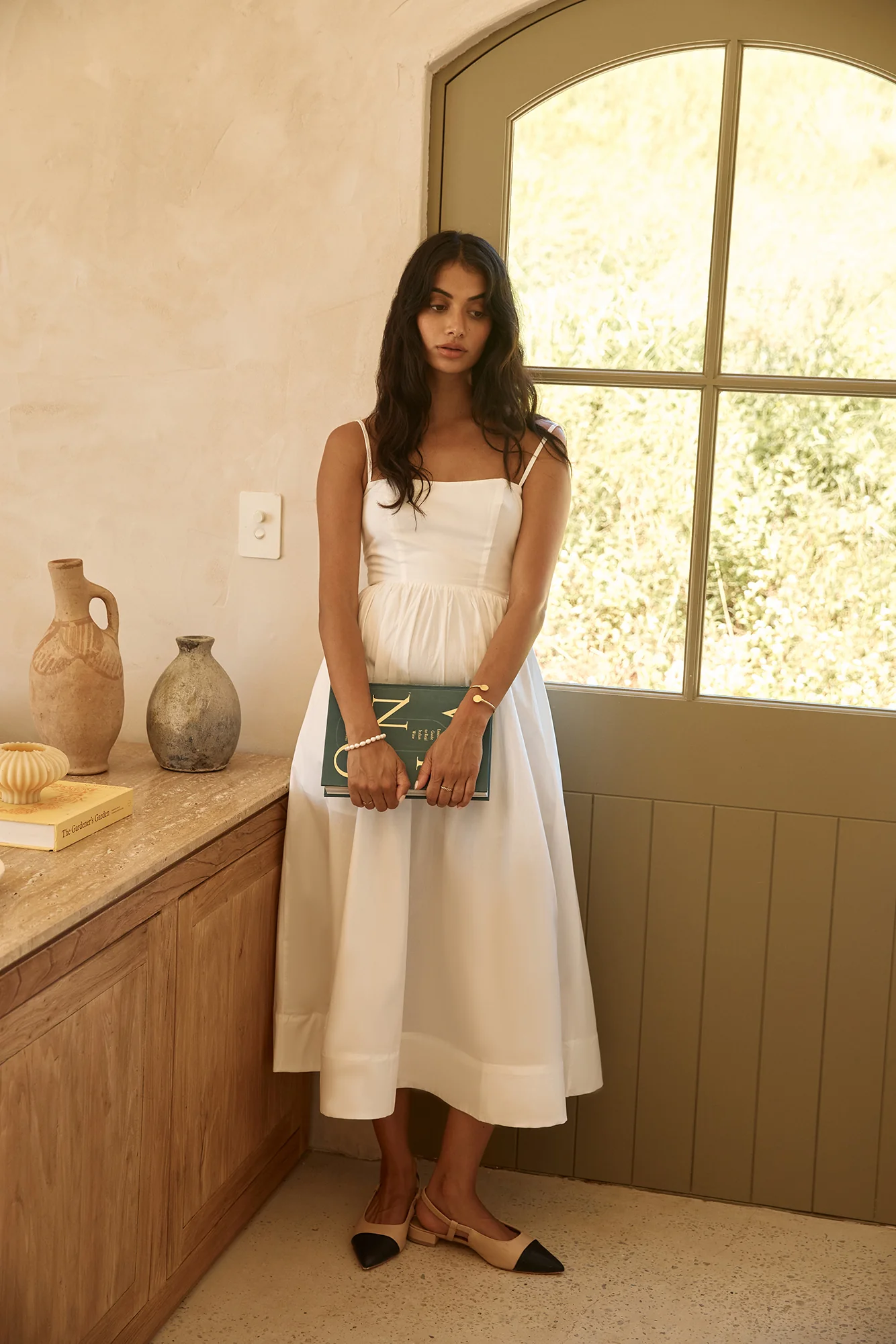 Diamond Eyes Midi Dress White - luluinthesky