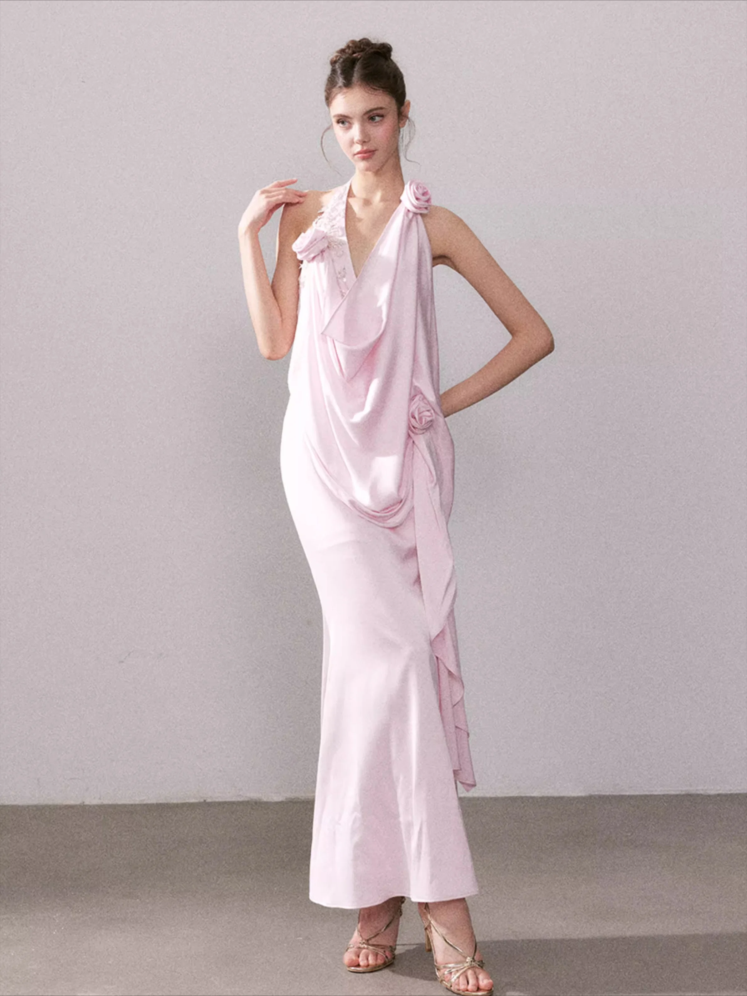 Tyndall Muse Satin Glow Maxi Dress