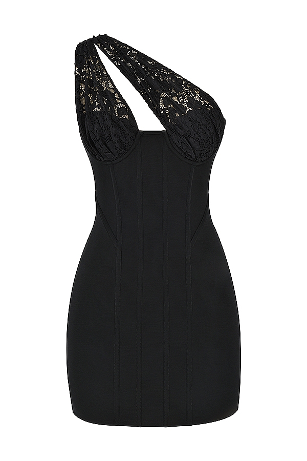 Black Lace Mini Dress