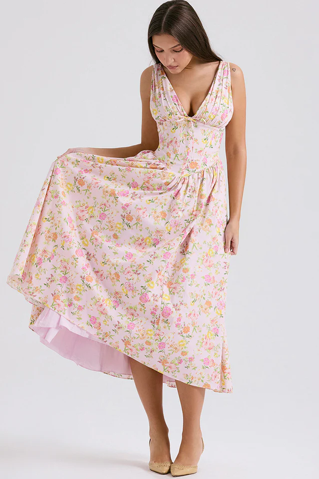 Emmelina Cotton Belted Sundress