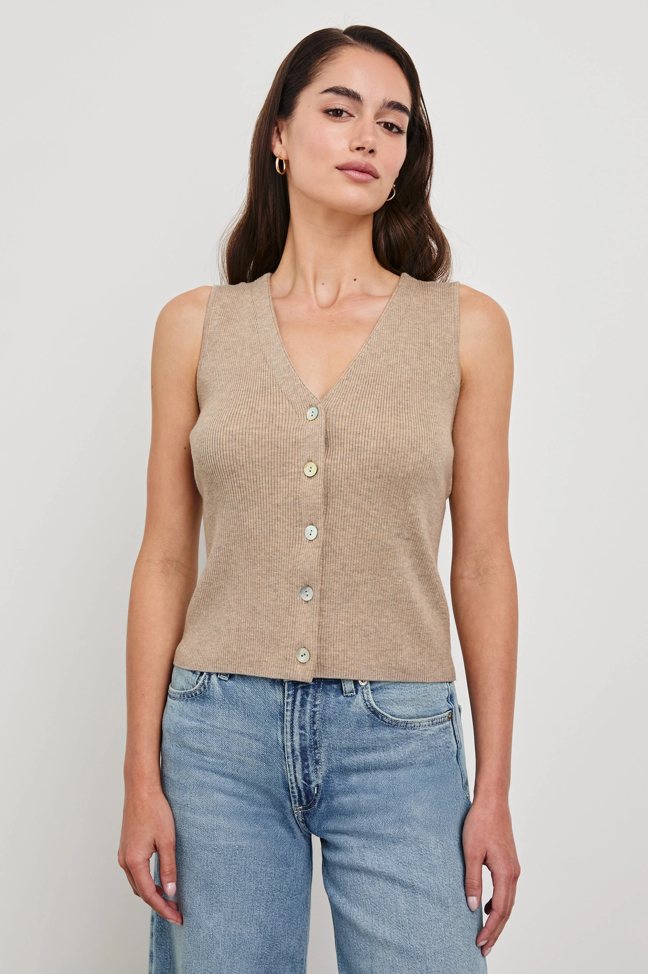 Rosa Vest - Oatmeal