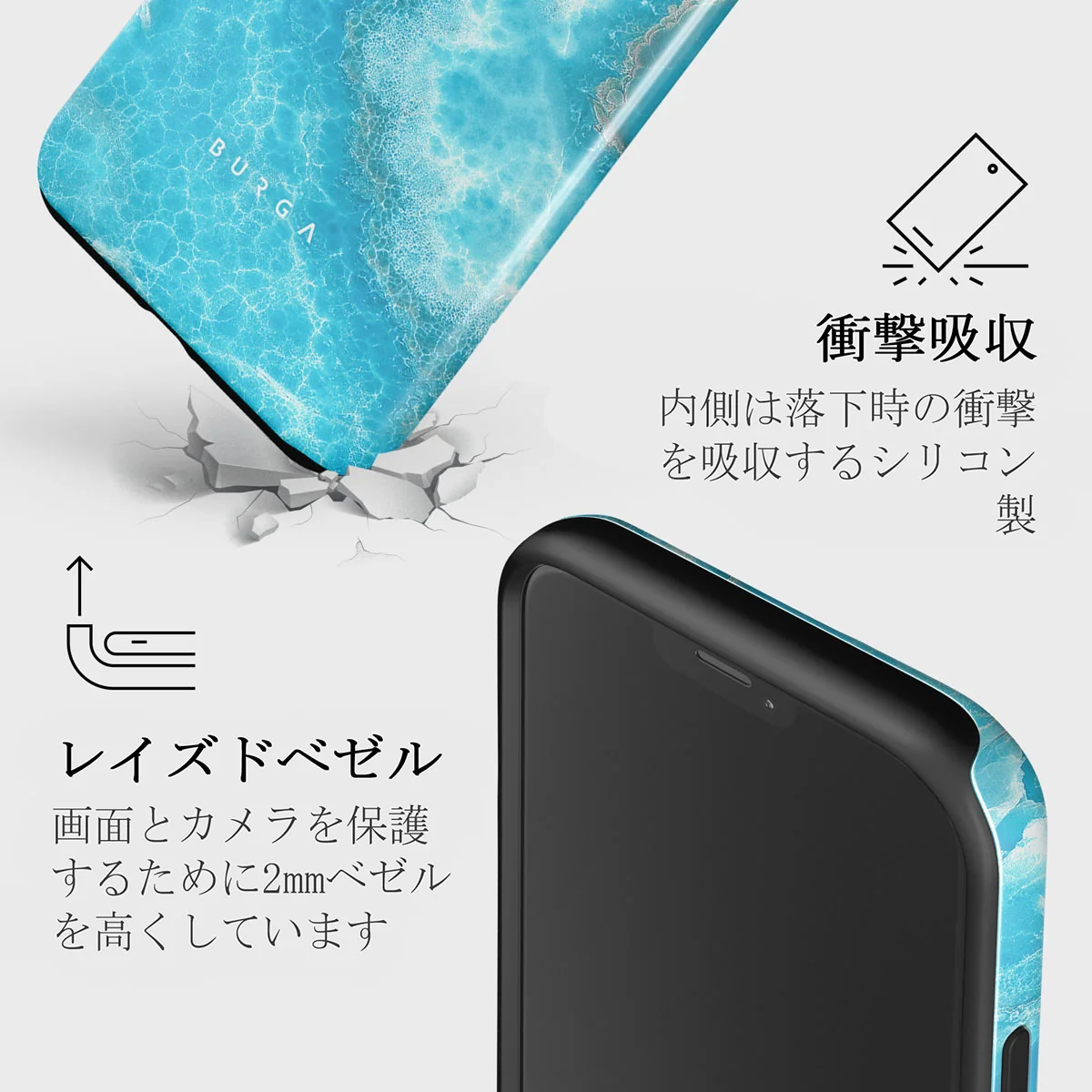 Ocean Waves - Blue iPhone 12 Mini ケース