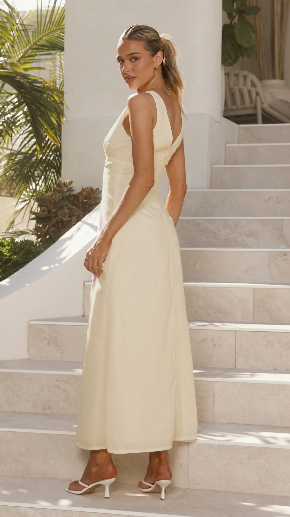Renee Maxi Dress - Yellow Floral