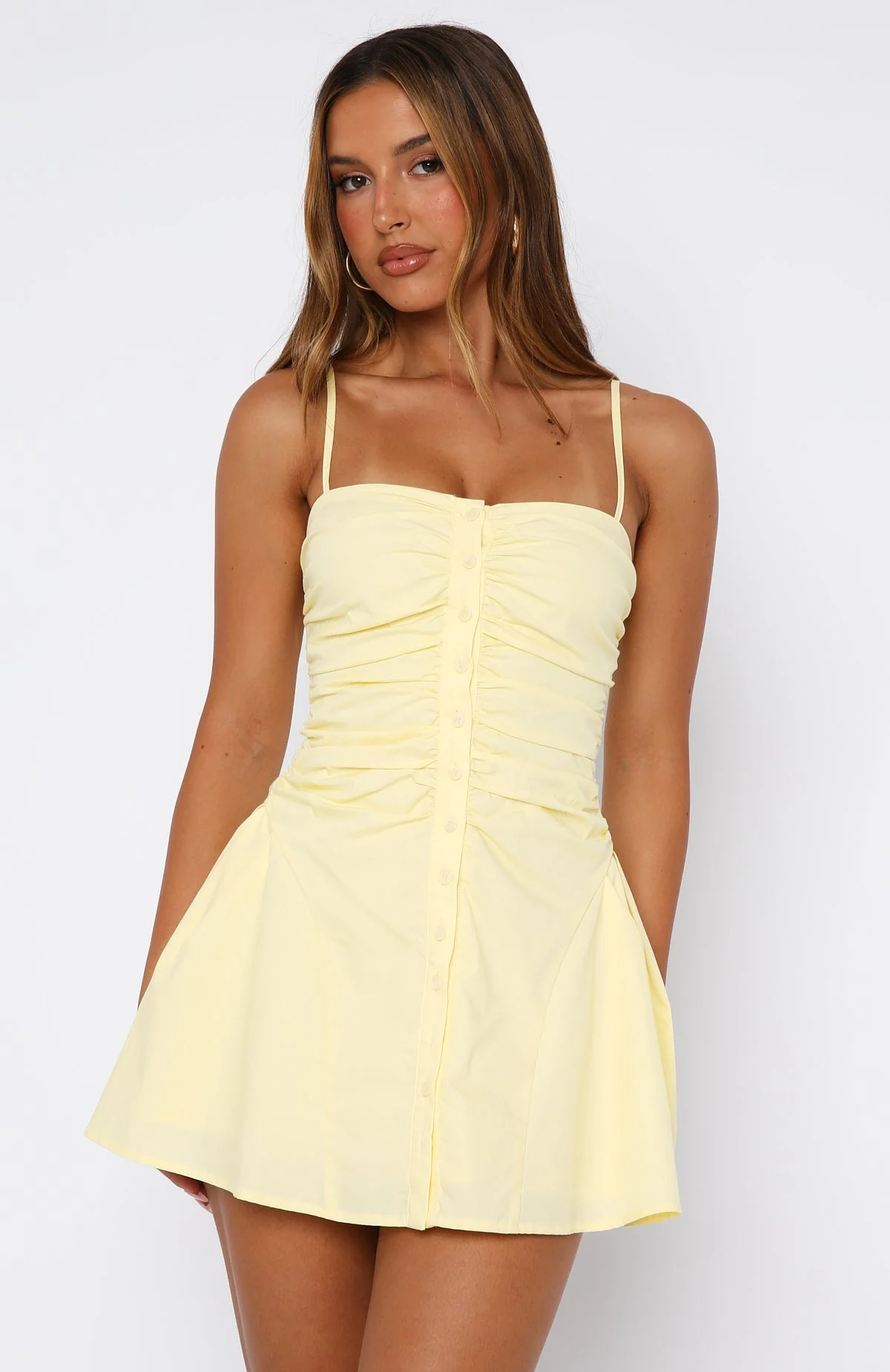 Field Day Mini Dress Lemon