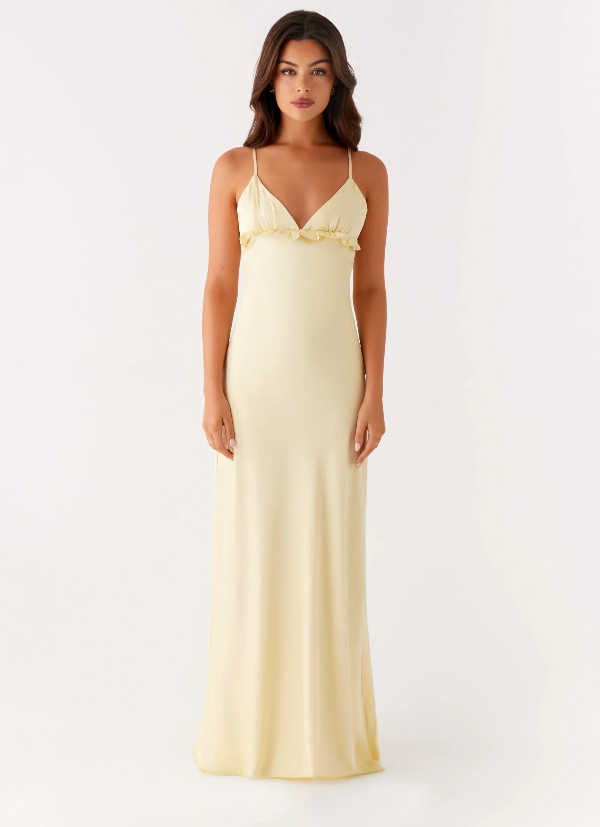 Elona Maxi Dress - Baby Yellow - luluinthesky