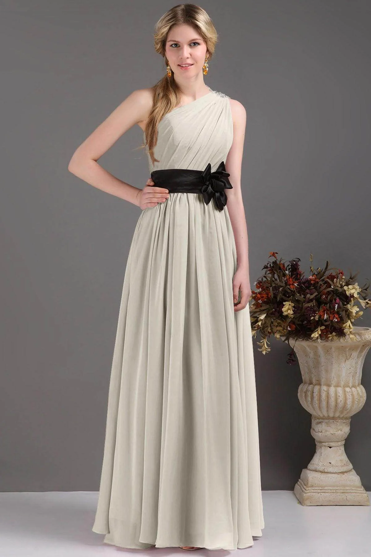 Sheath-Column Floor Length Bridesmaids Dress COSF14001
