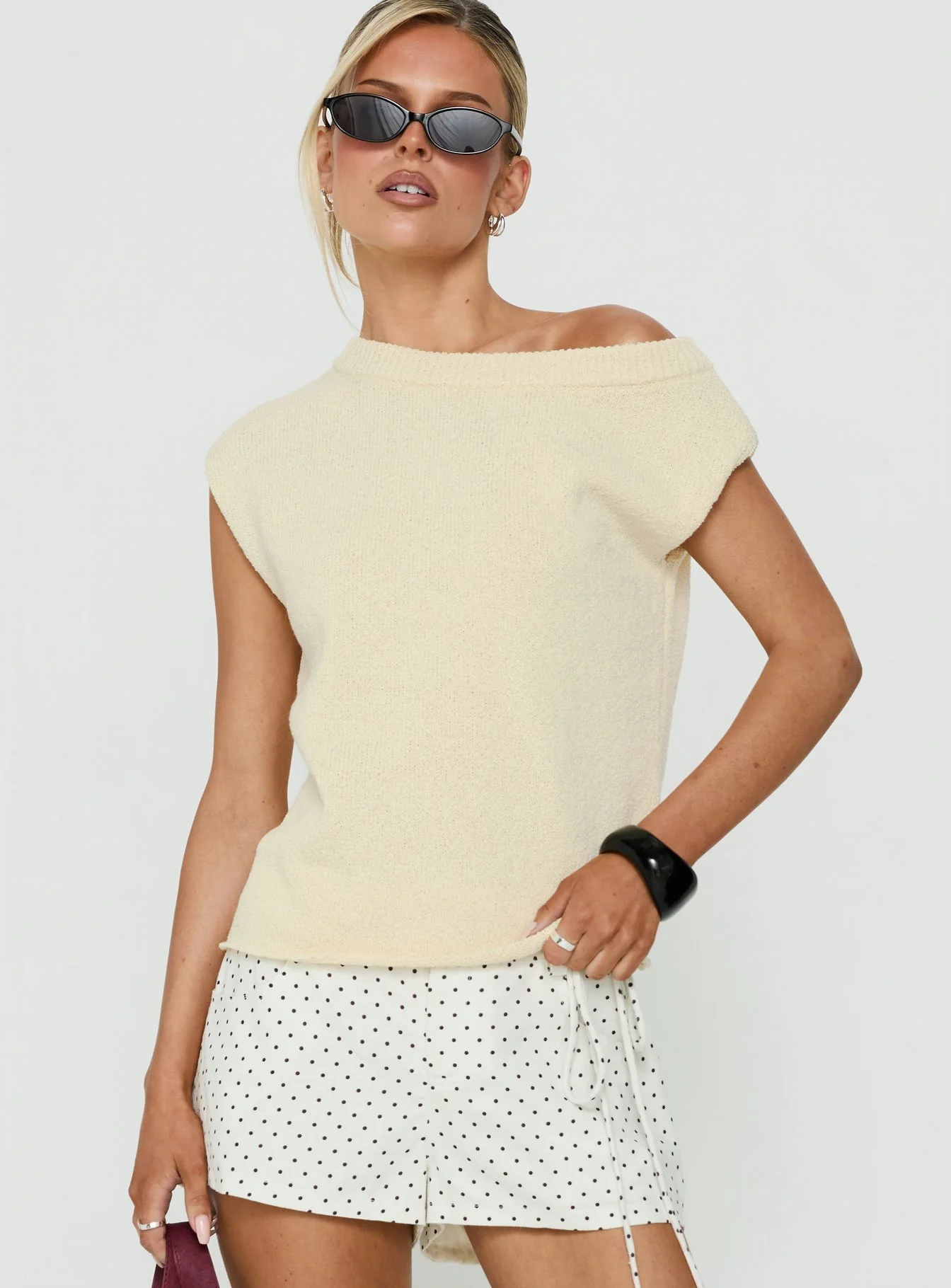 Ashfield Off Shoulder Top Lemon