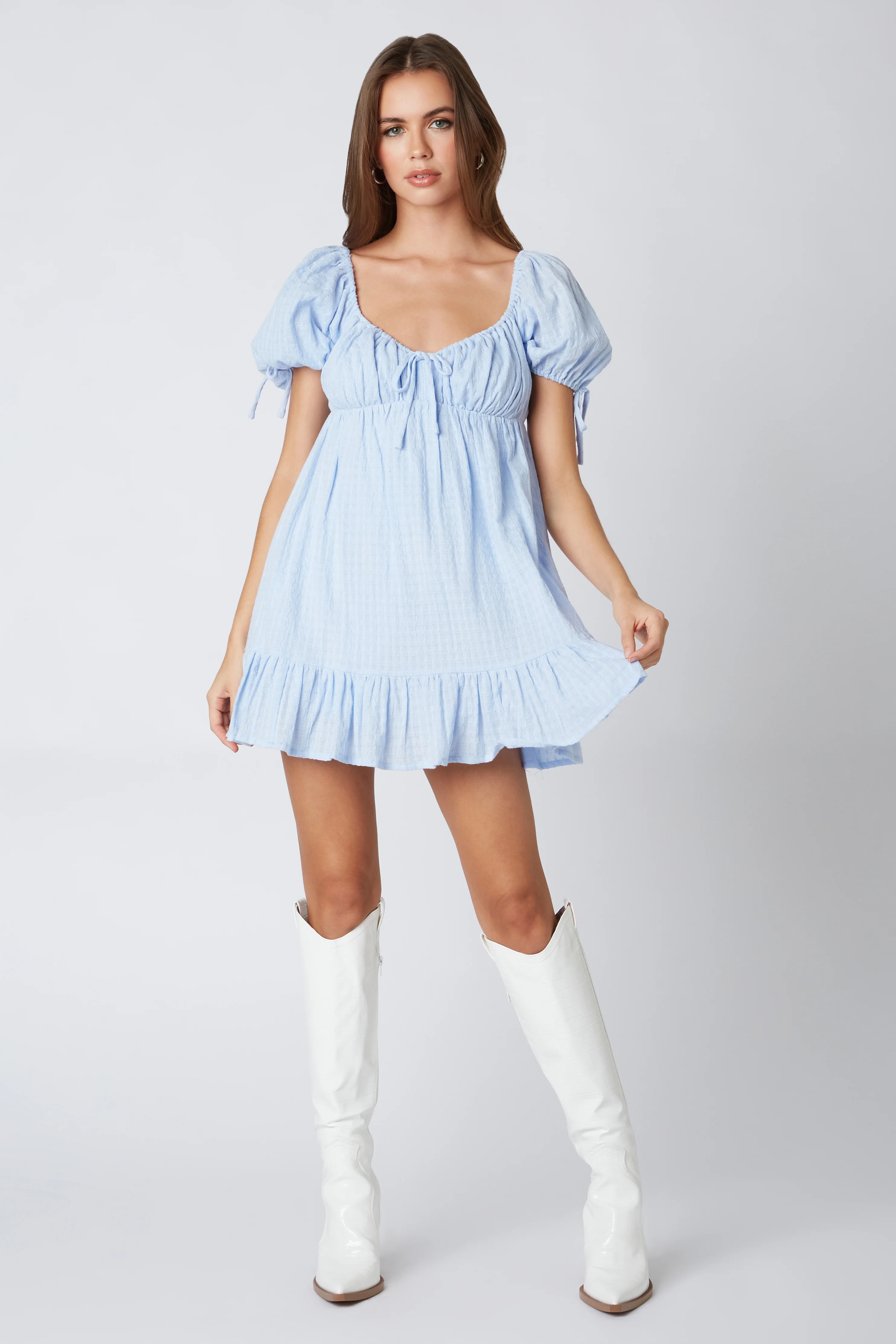 Puff Sleeve Babydoll Romper