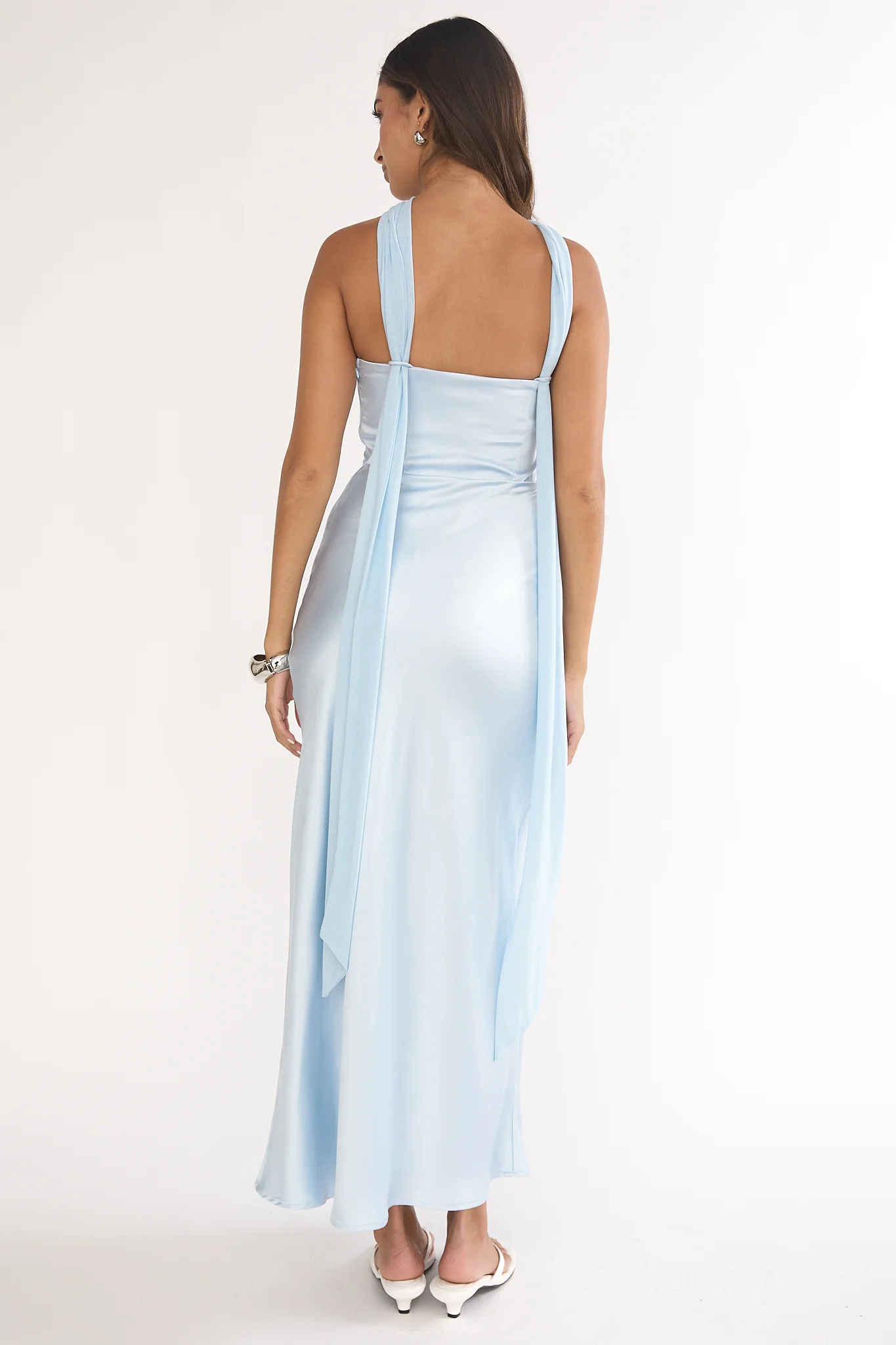 Lior Detachable Shoulder Maxi Dress Blue - luluinthesky