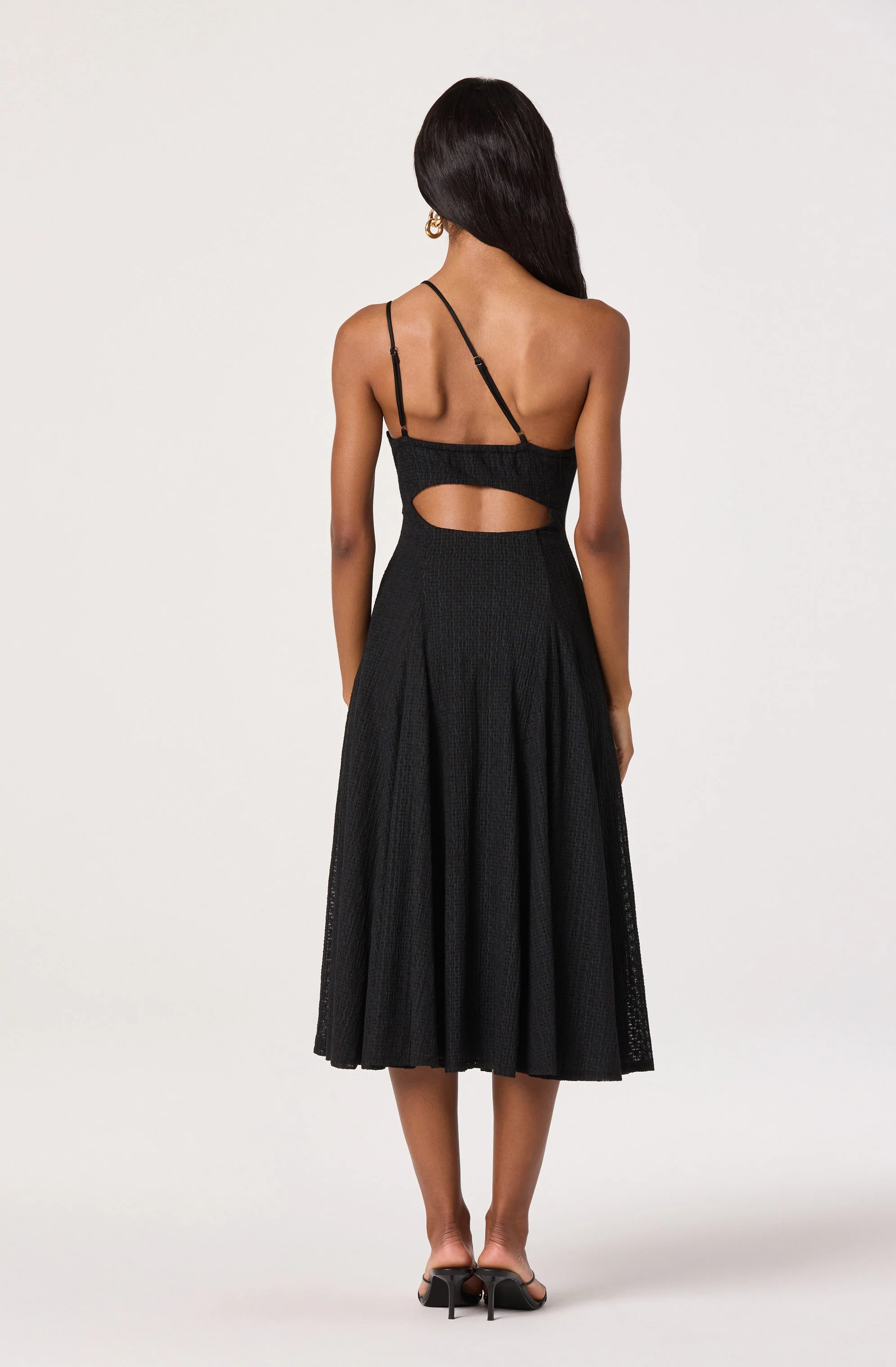 Nola One-Shoulder Knit Midi Dress