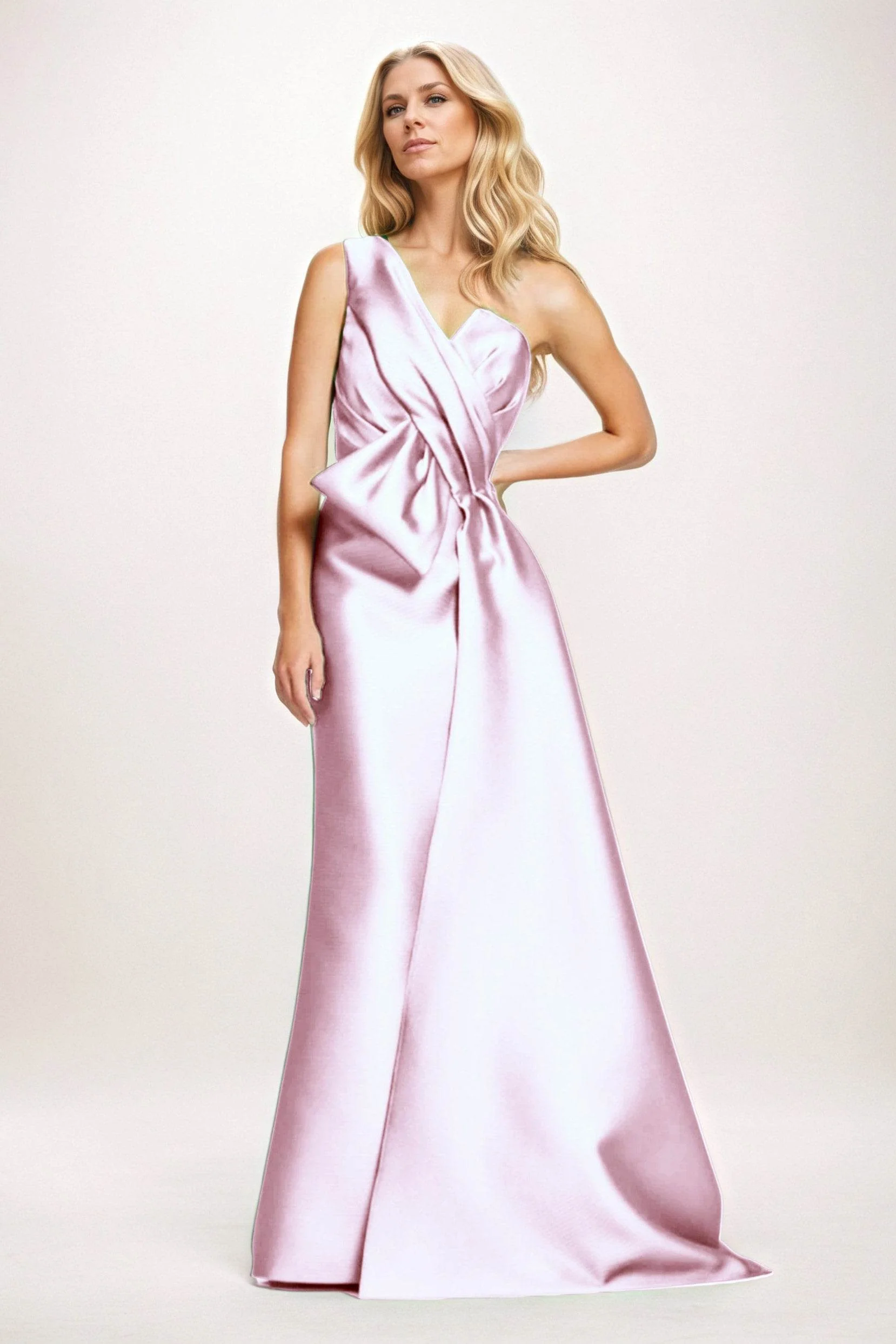 Sheath-Column Maxi Satin Mother of the Bride Dresses CM0410