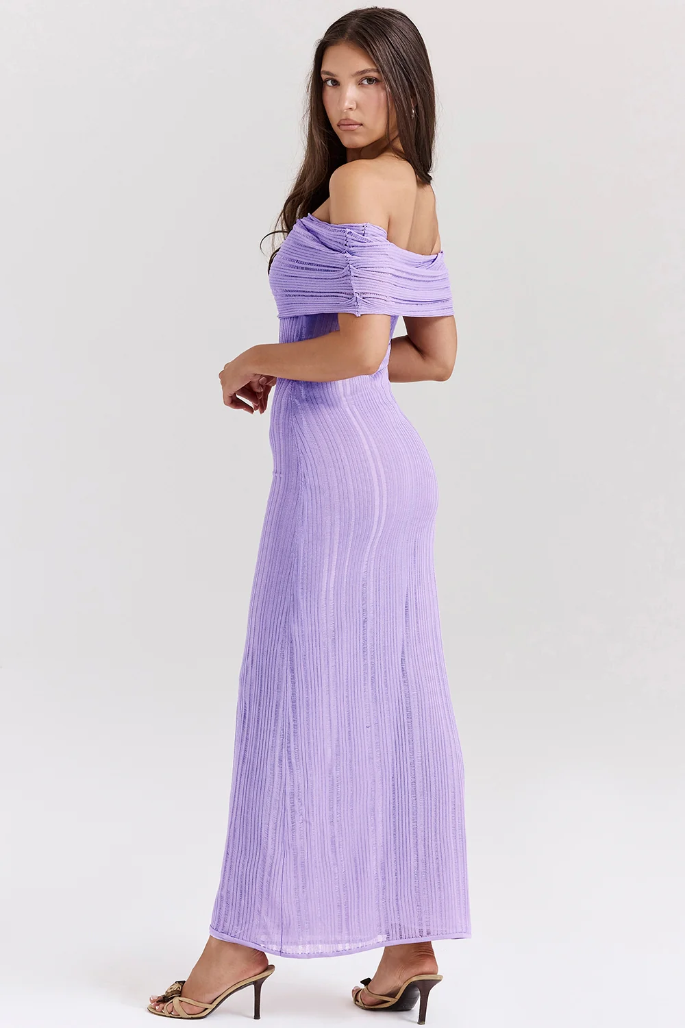 Orchid Ladder Knit Maxi Dress
