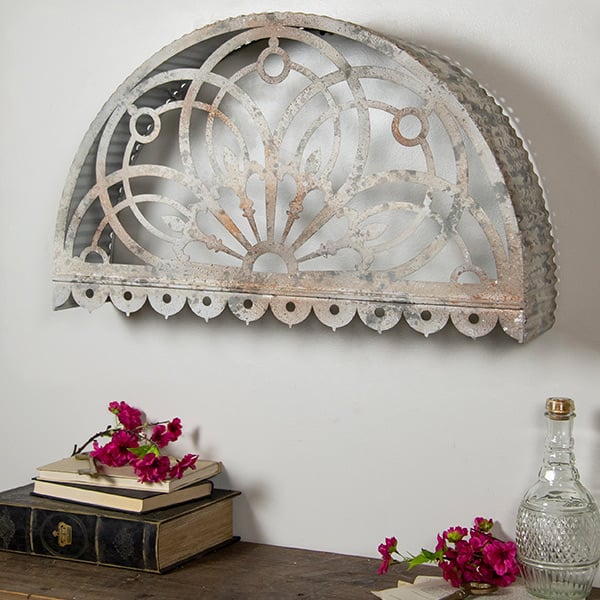 Distressed Metal Window Arch