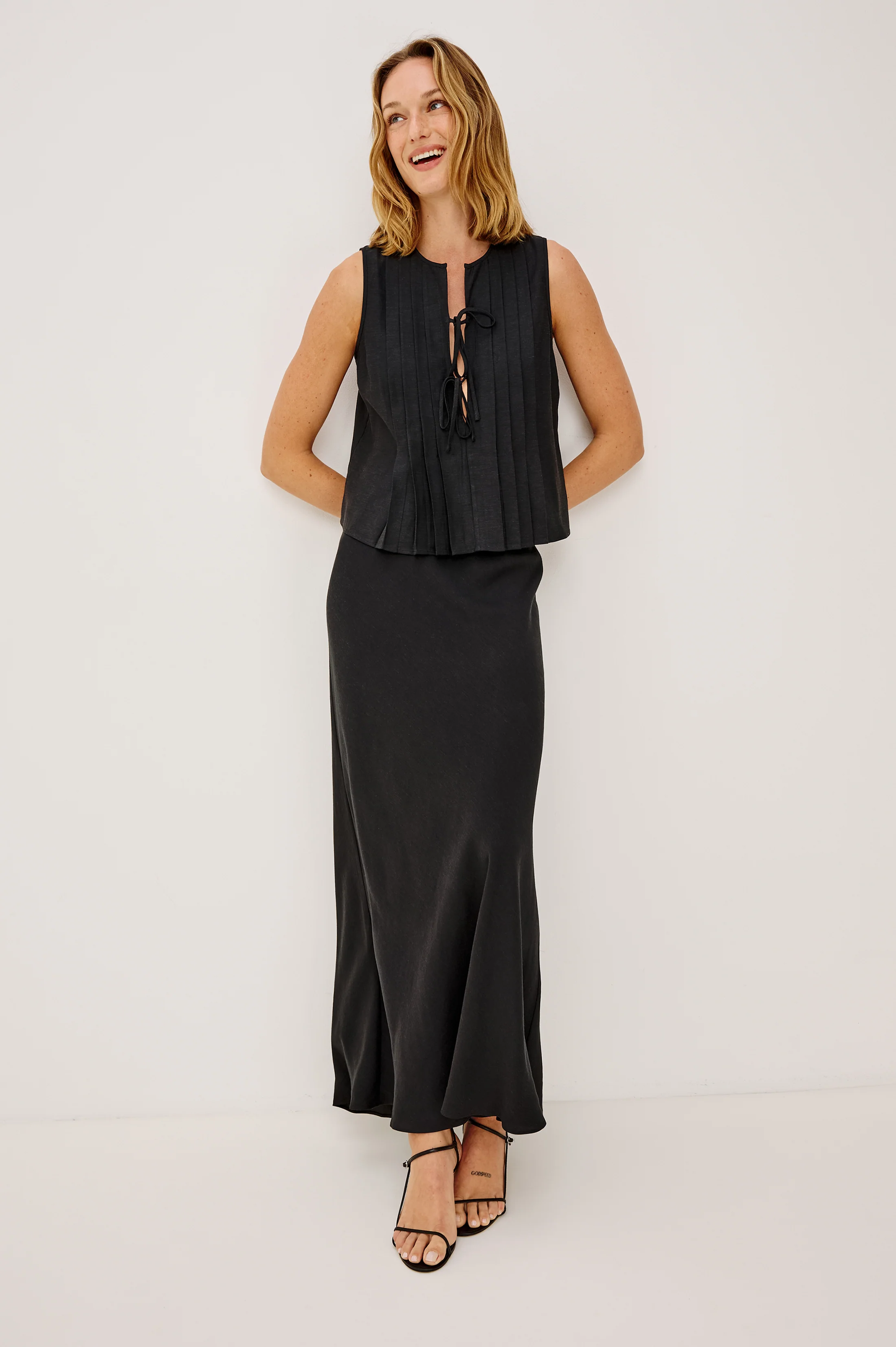 Aja Top - Black Linen