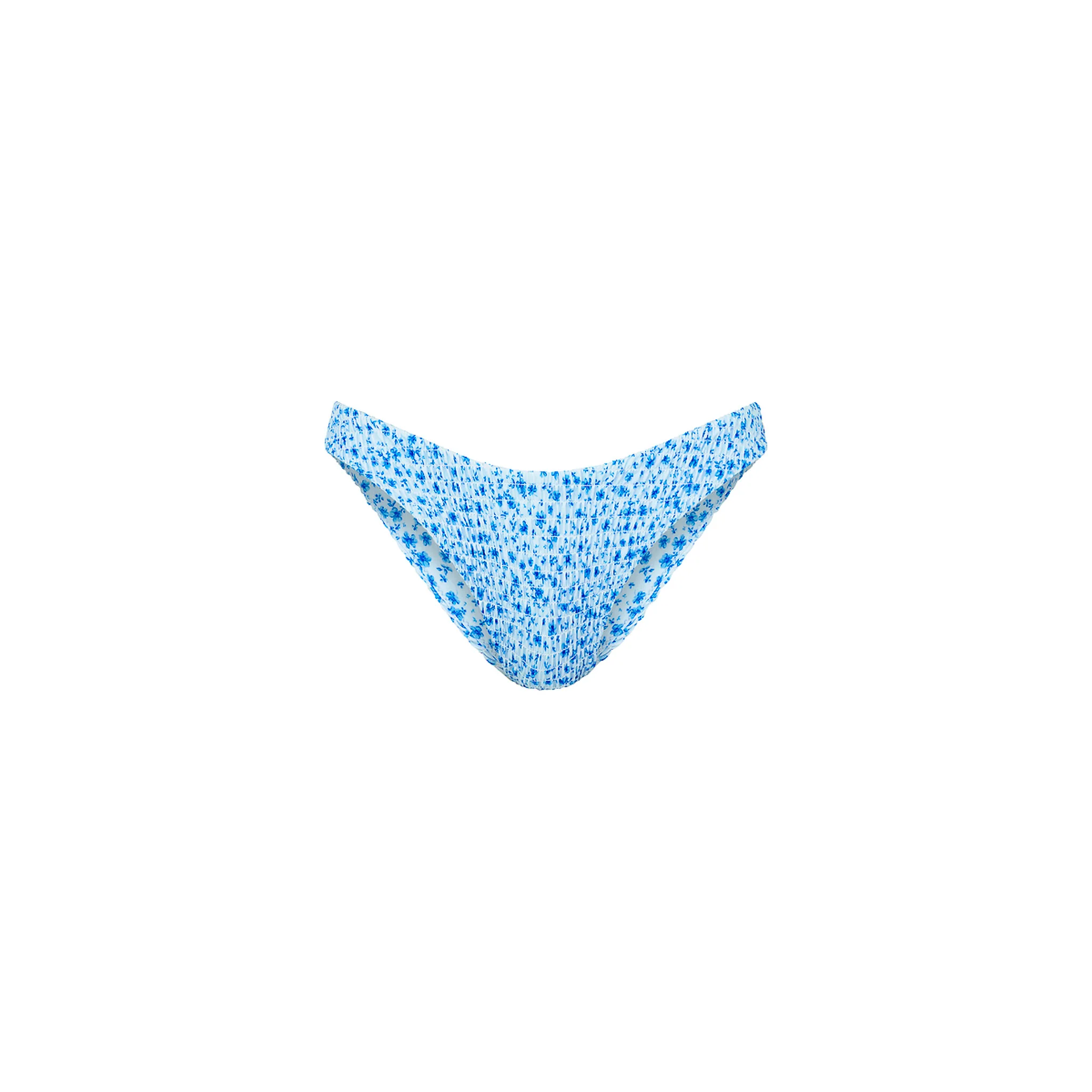 Shirred Minimal Full Coverage Bikini Bottom - Dream Flower