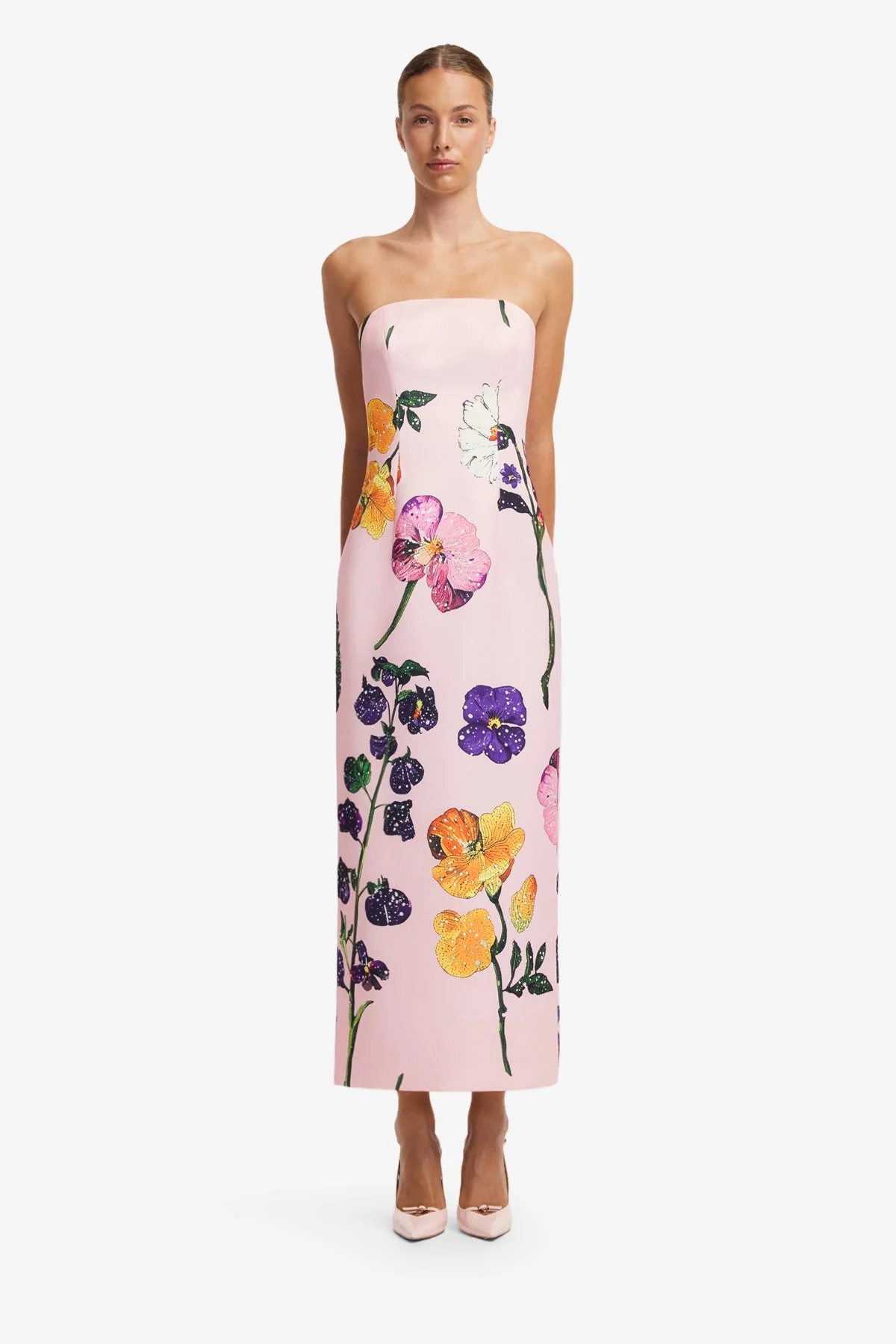 Rayna Printed Bustier Maxi Dress - Wildbloom - luluinthesky