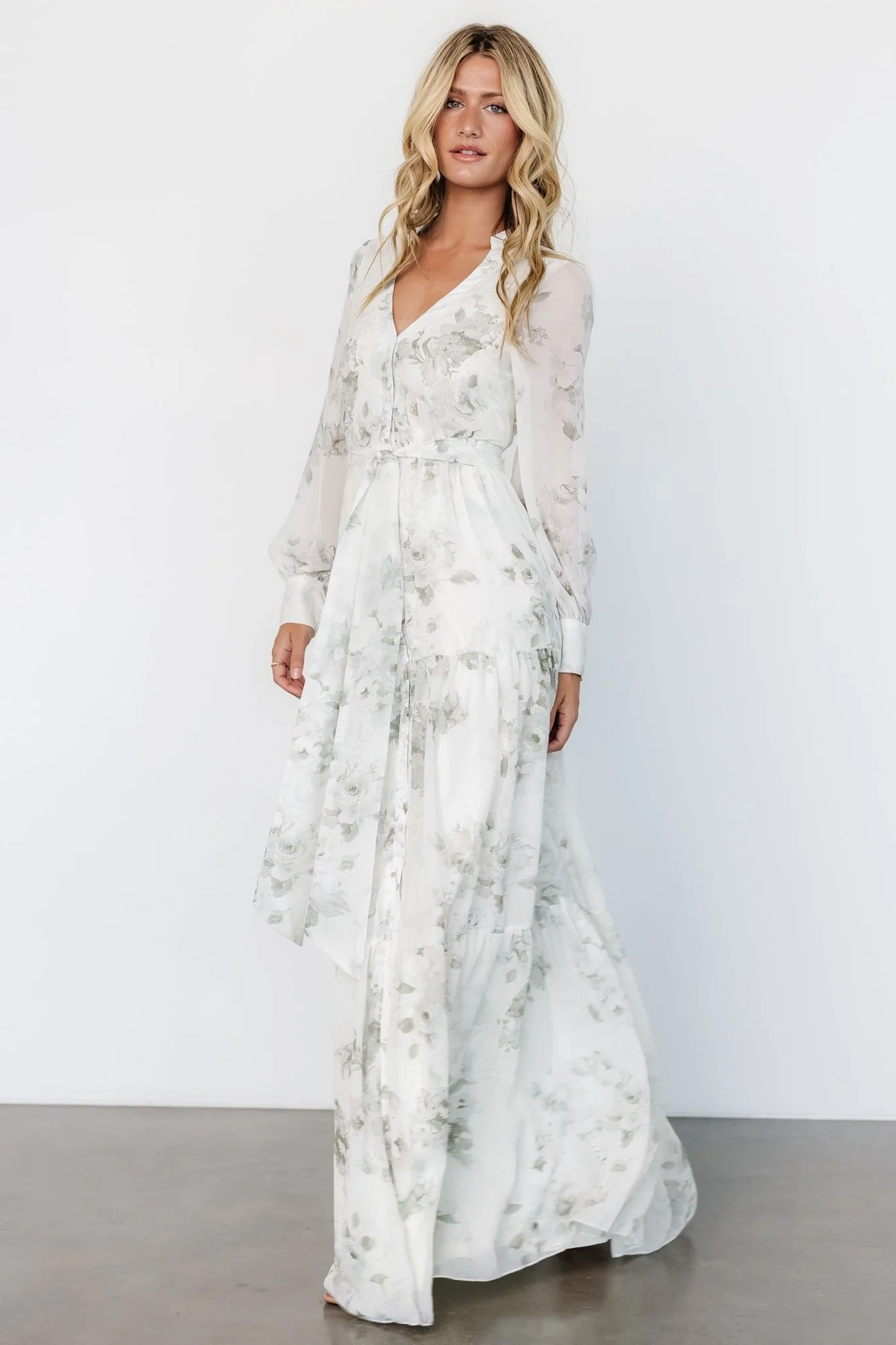 Lizette Maxi Dress | Sage Print - luluinthesky
