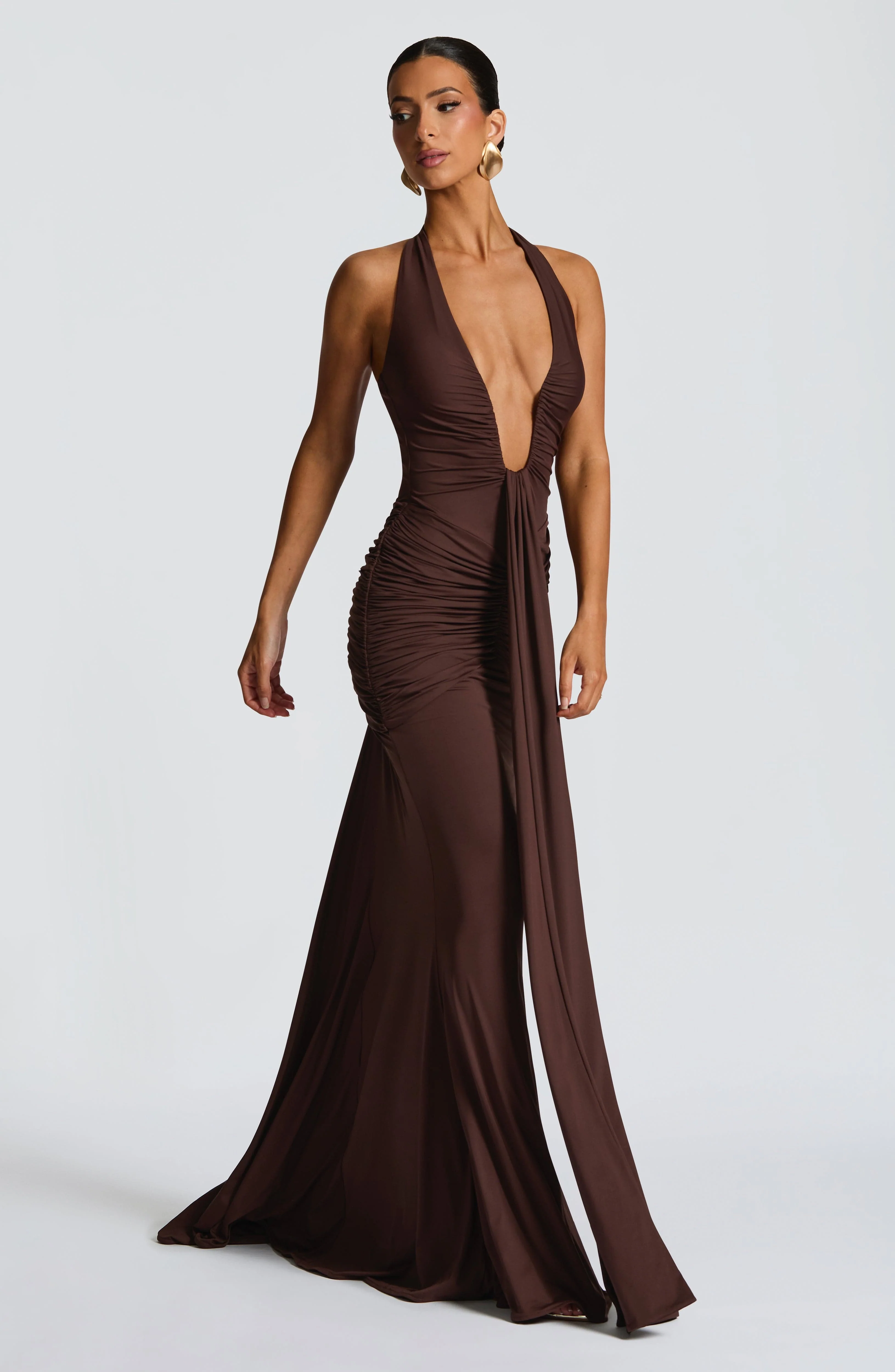 Rosetta Maxi Dress - Plum Brown