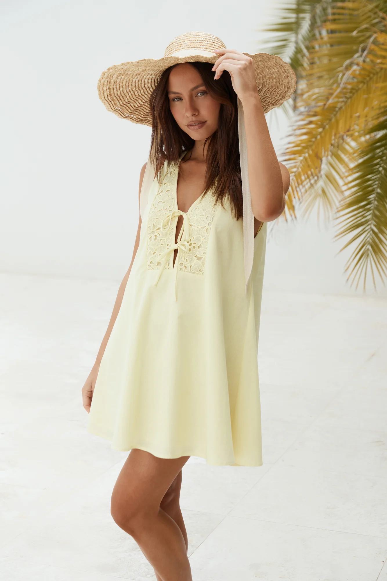 Love In Limoncello Mini Dress Yellow - luluinthesky
