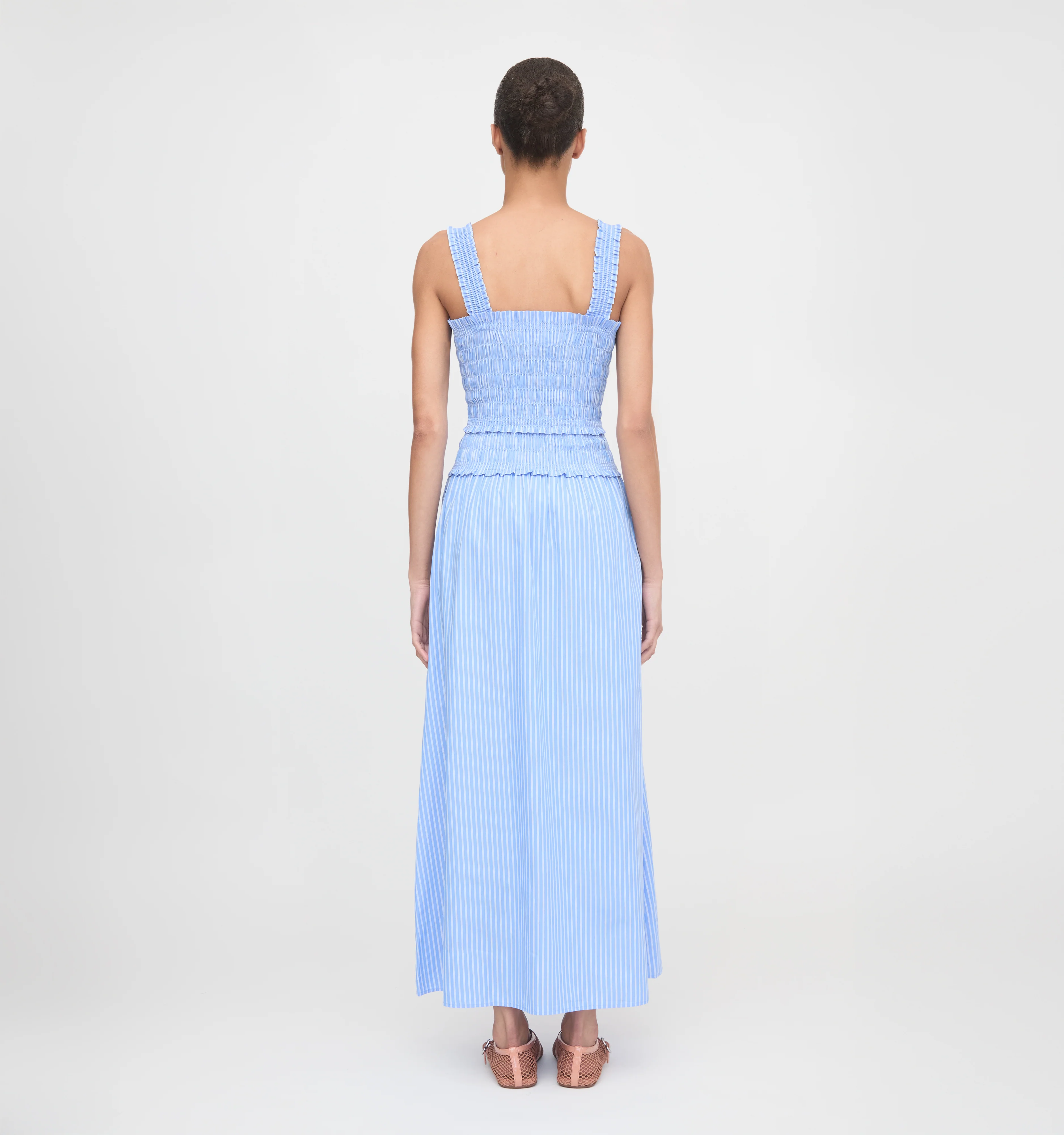 The Azalea Maxi Nap Dress - Blue Stripe