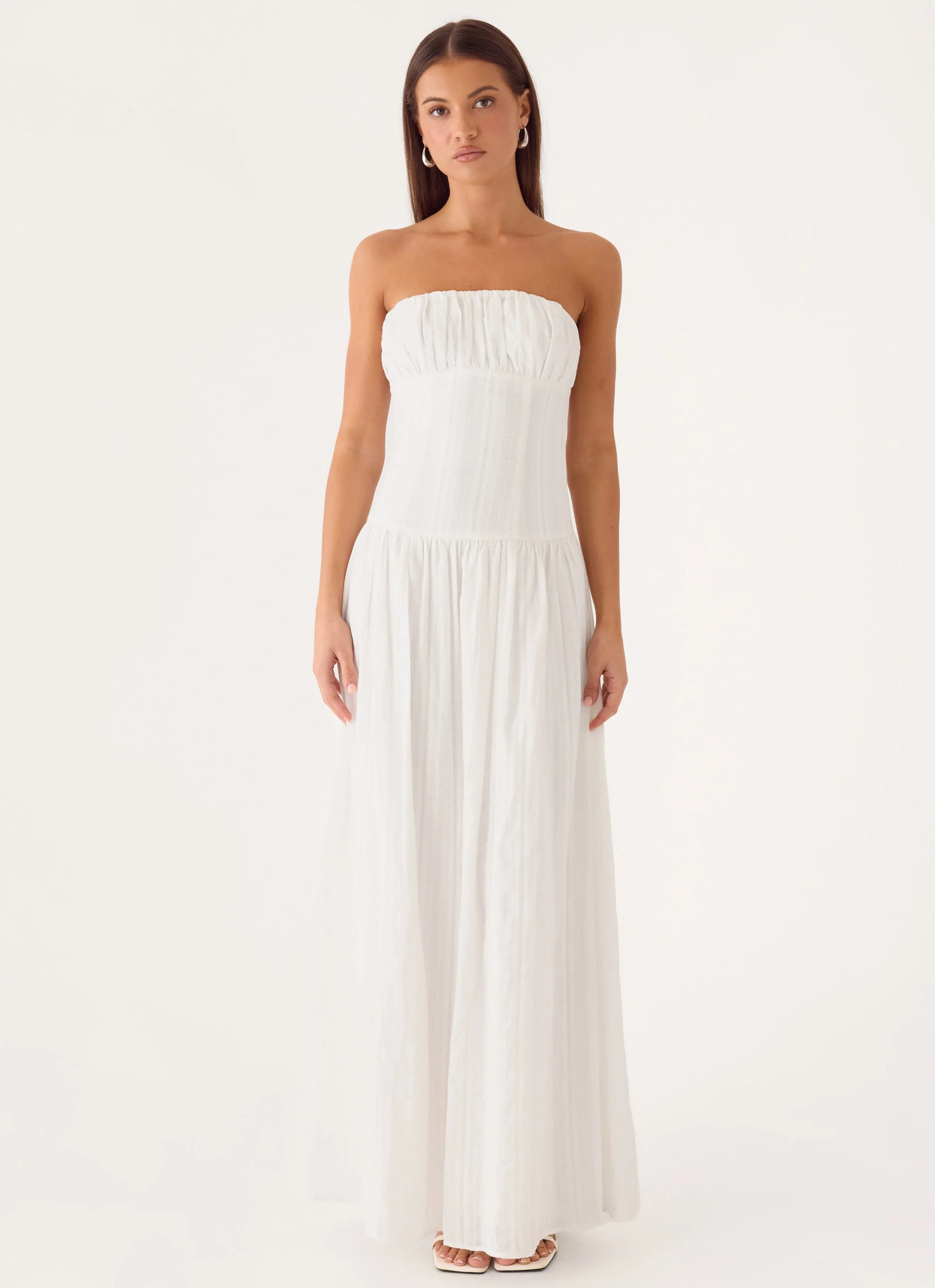 Roslynn Maxi Dress - White - luluinthesky