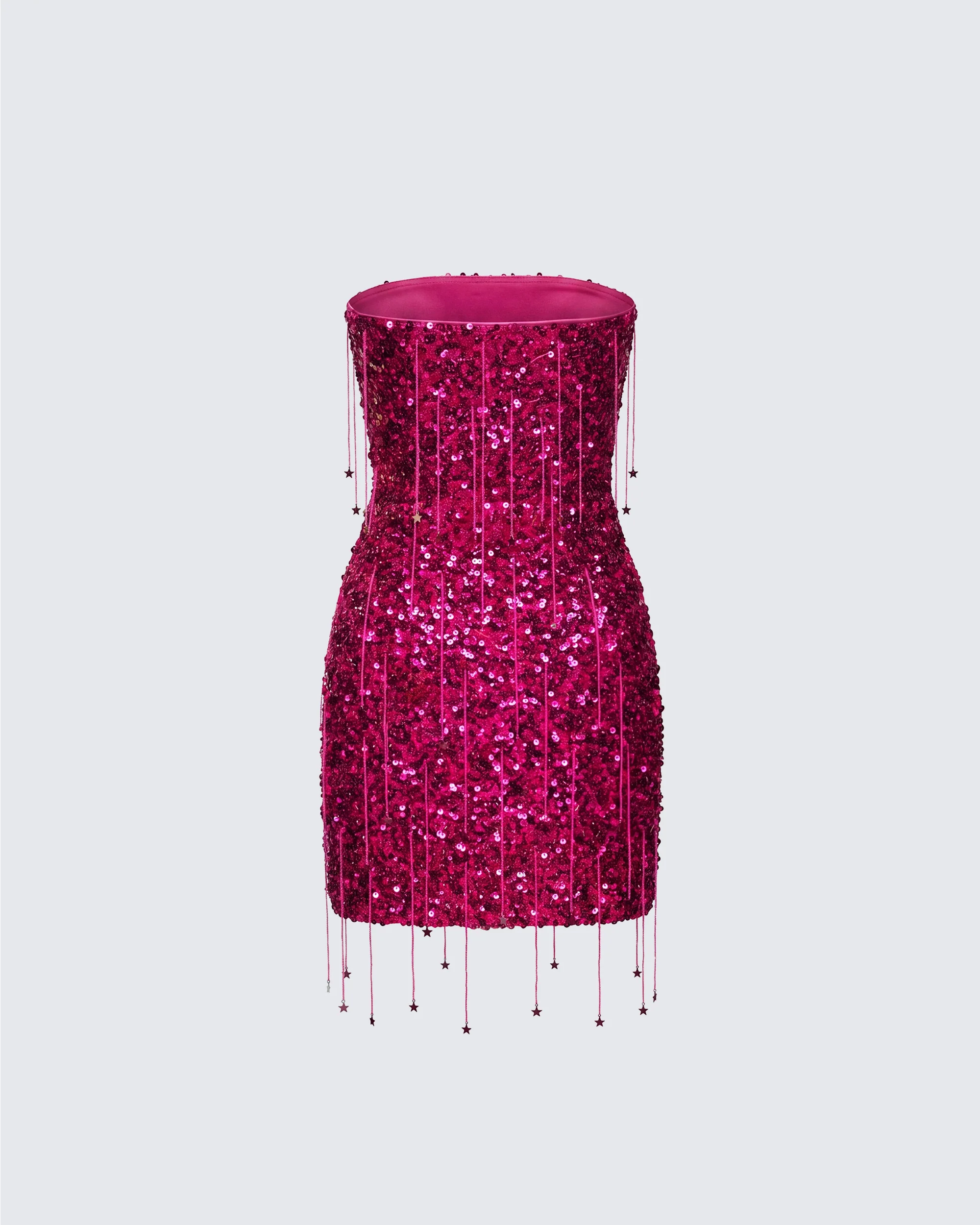 Darcie Pink Hand Beaded Sequin Mini Dress